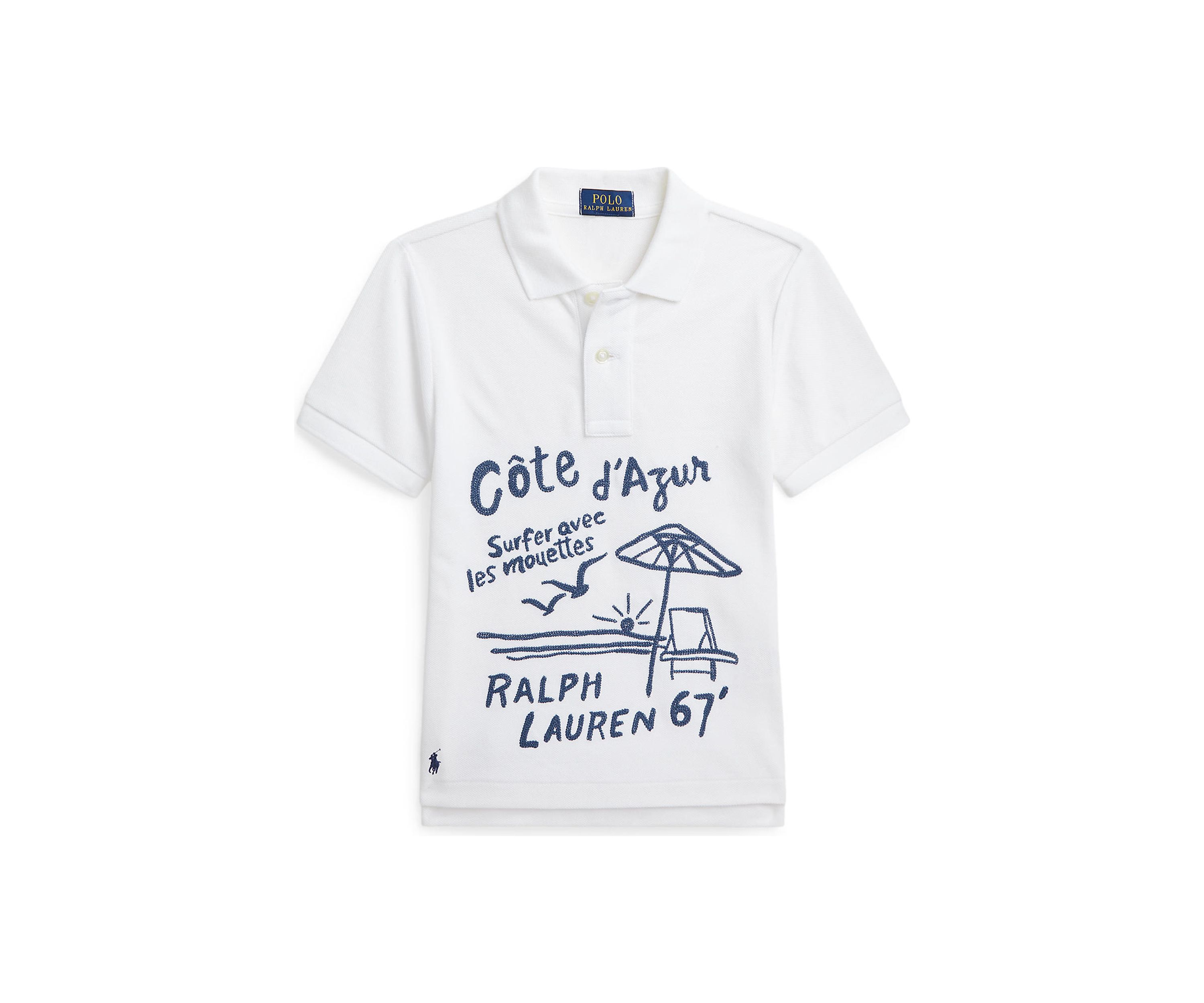 Boys 2-7 Embroidered Cotton Mesh Polo Shirt