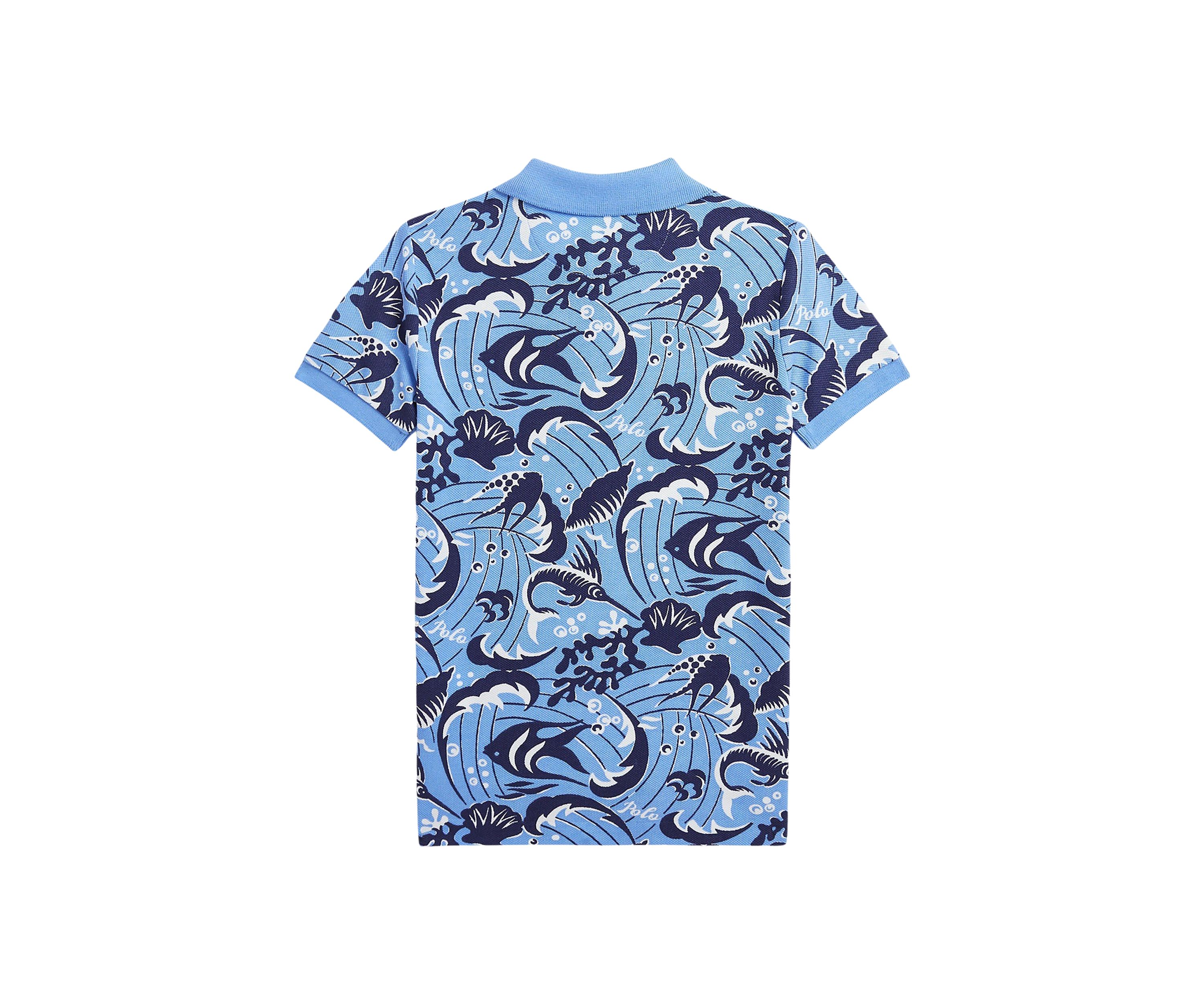 Boys 2-7 Reef Print Cotton Mesh Polo Shirt
