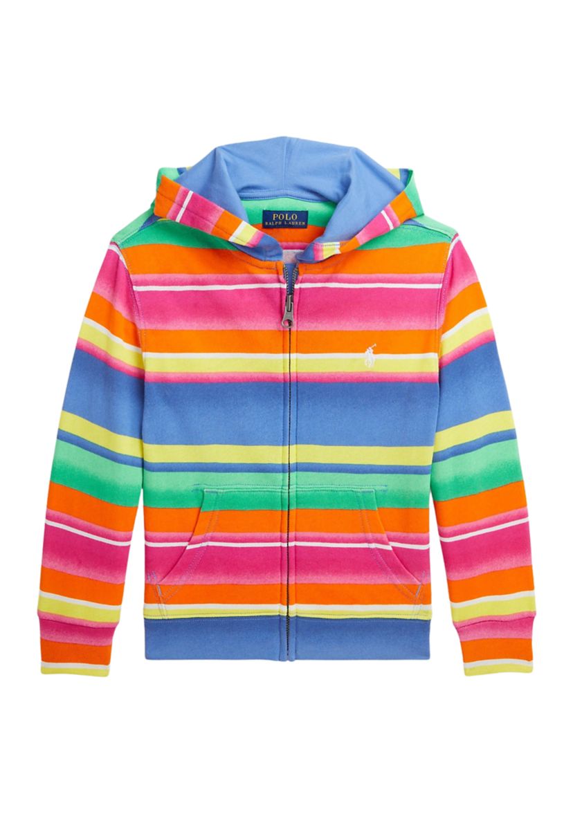 Boys 2-7 Striped Spa Terry Full Zip Hoodie