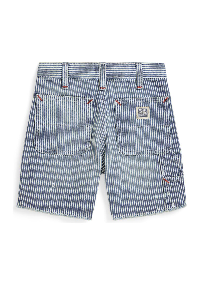 Boys 2-7 Indigo Striped Denim Carpenter Shorts