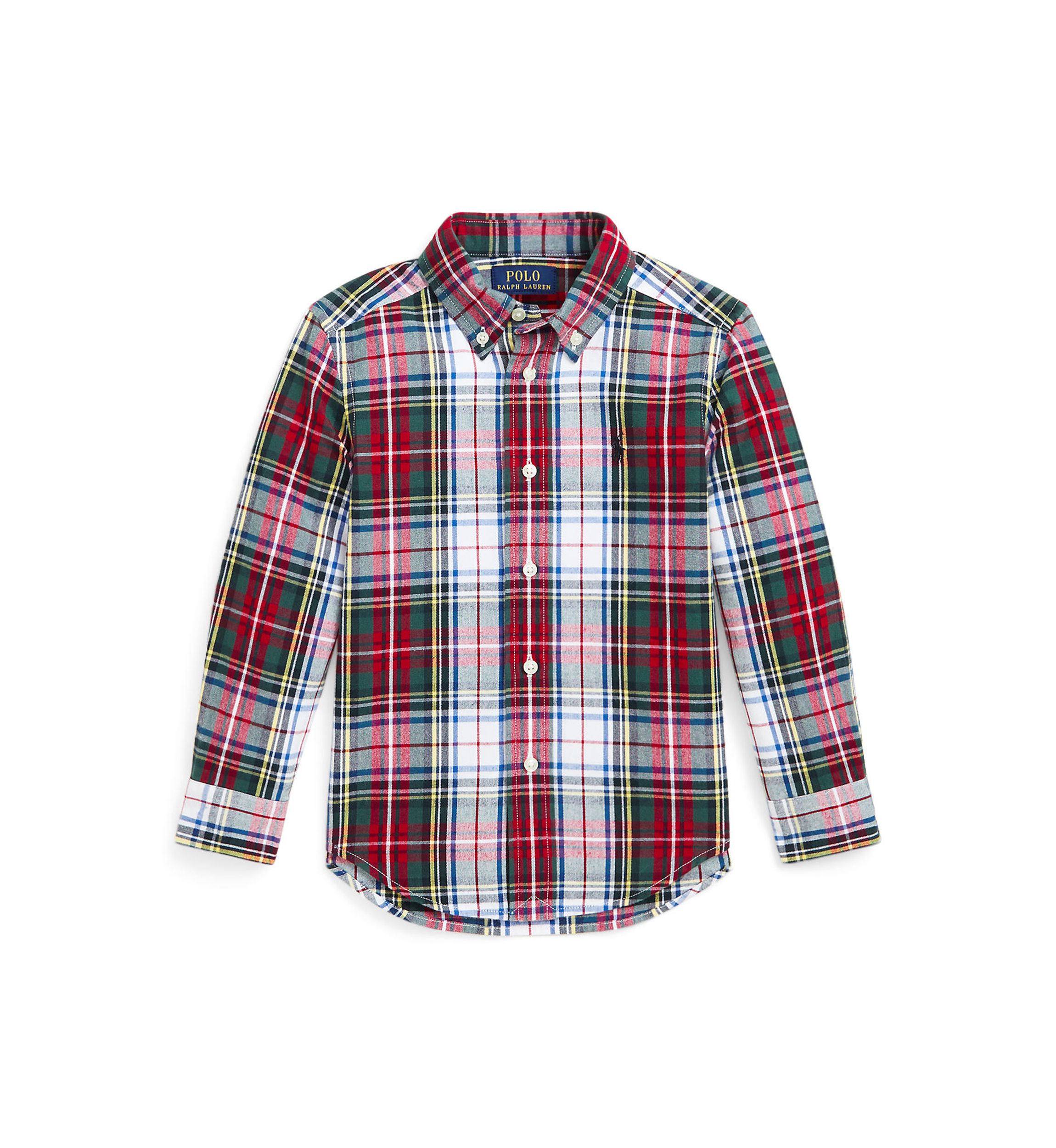 Boys 2-7 Plaid Brushed Cotton Oxford Shirt