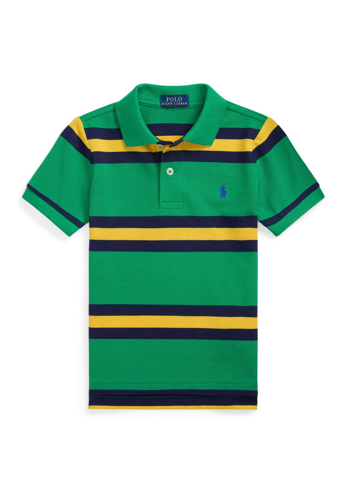 Boys 2-7 Striped Cotton Mesh Polo Shirt