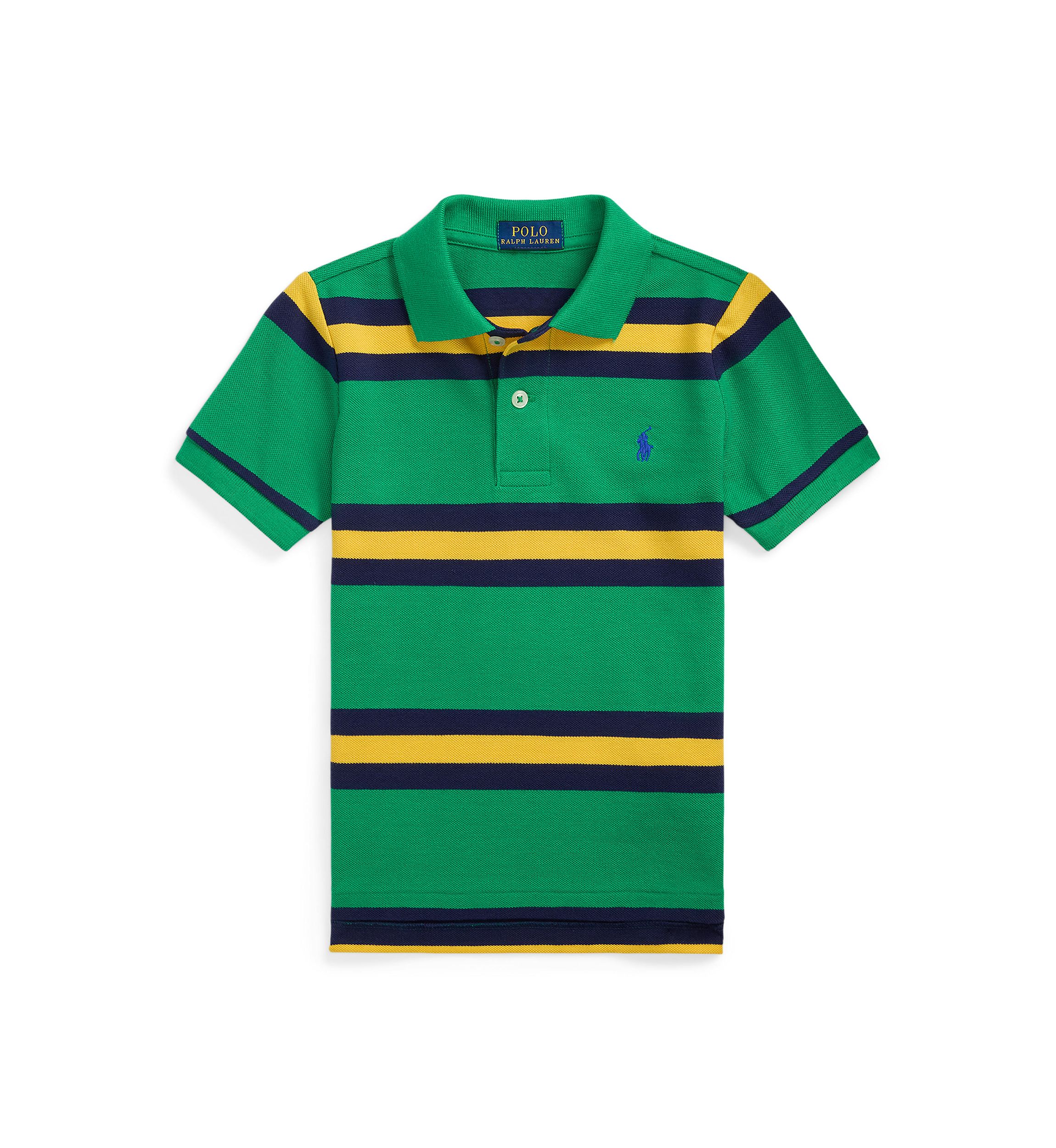Boys 2-7 Striped Cotton Mesh Polo Shirt