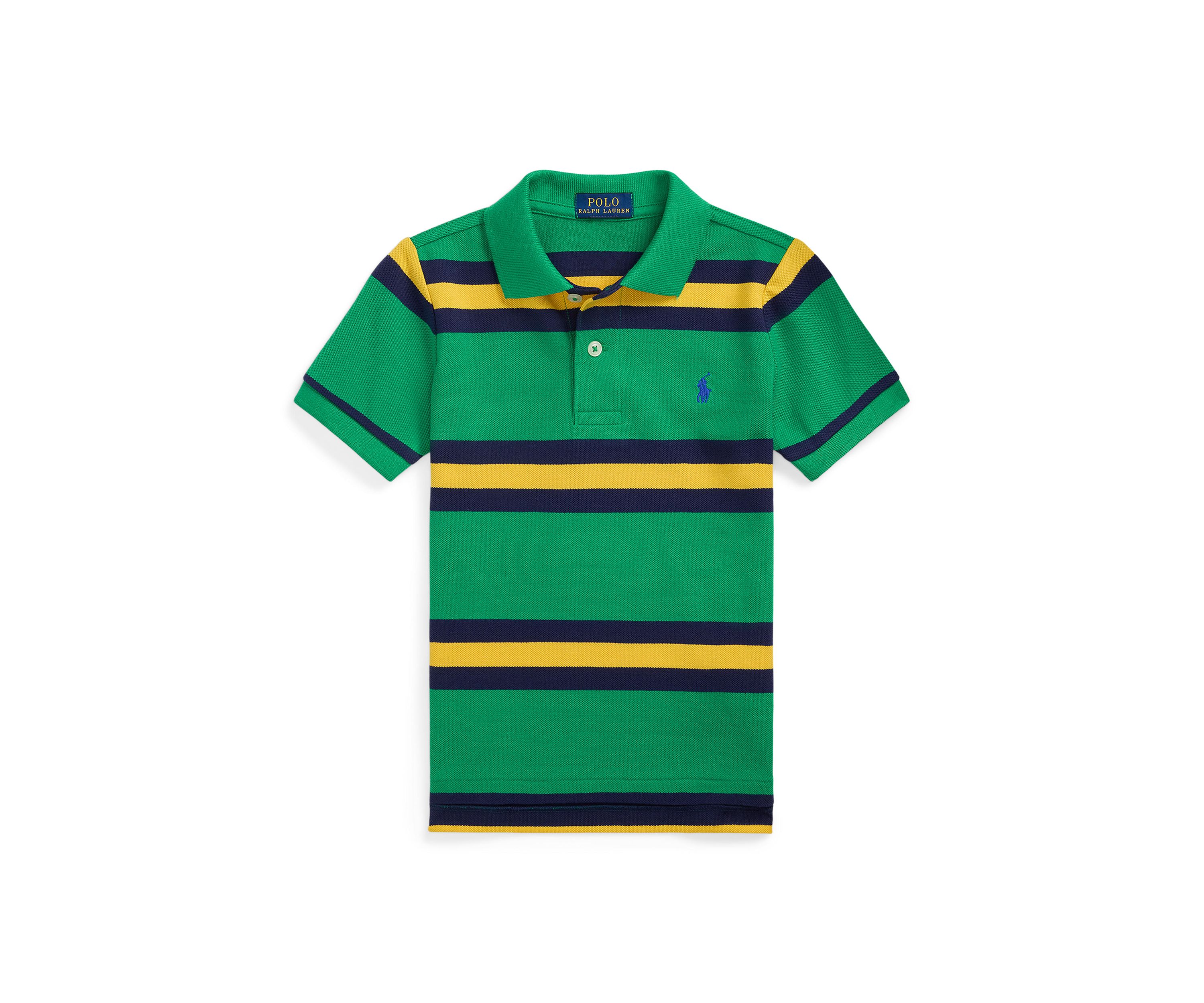 Boys 2-7 Striped Cotton Mesh Polo Shirt