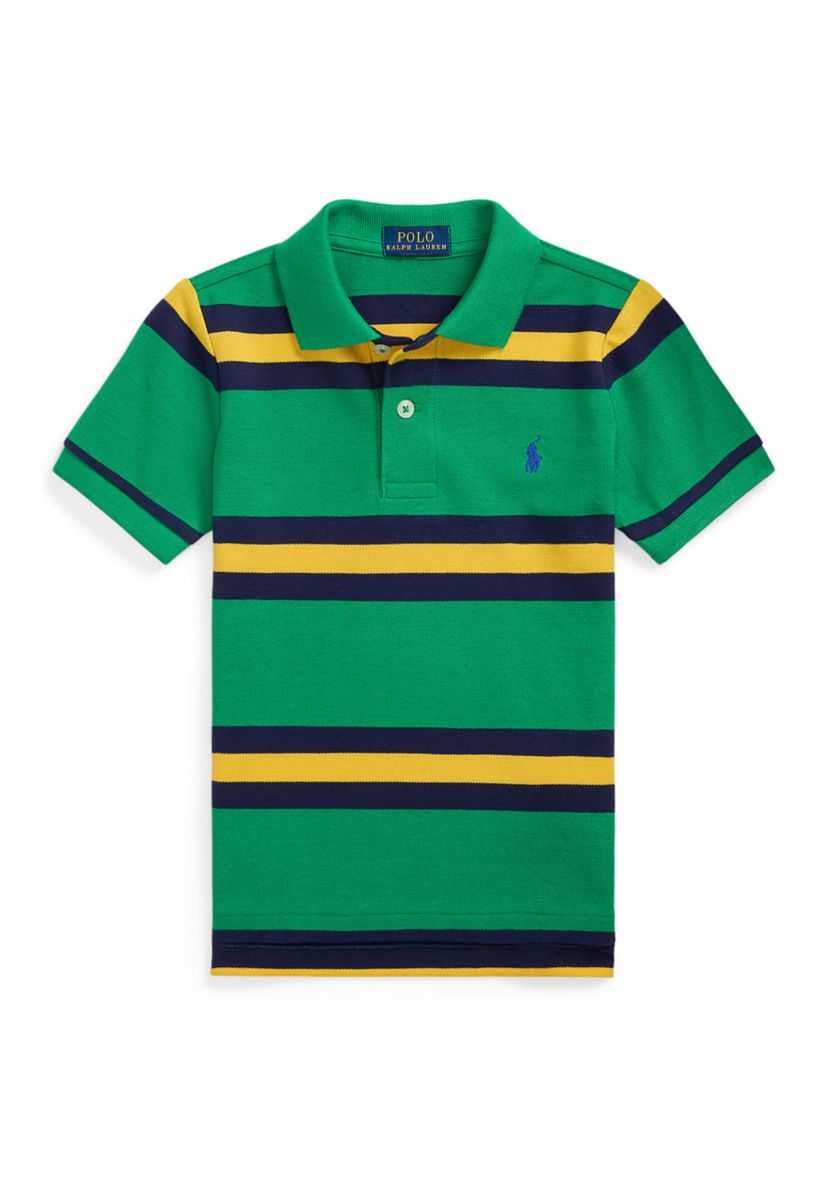 Boys 2-7 Striped Cotton Mesh Polo Shirt