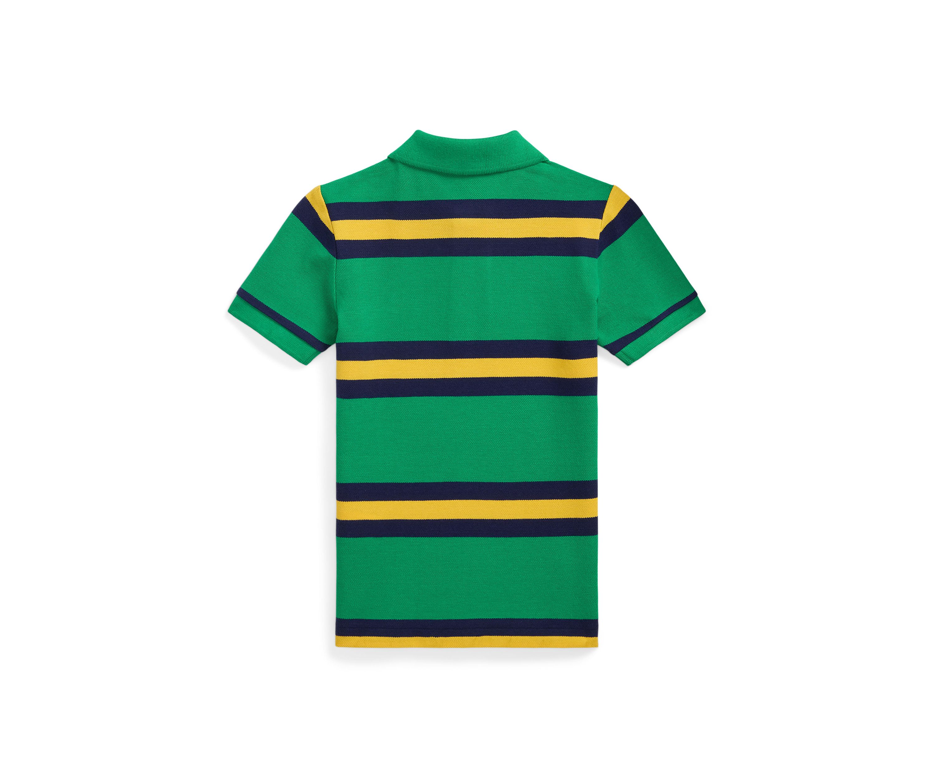 Boys 2-7 Striped Cotton Mesh Polo Shirt