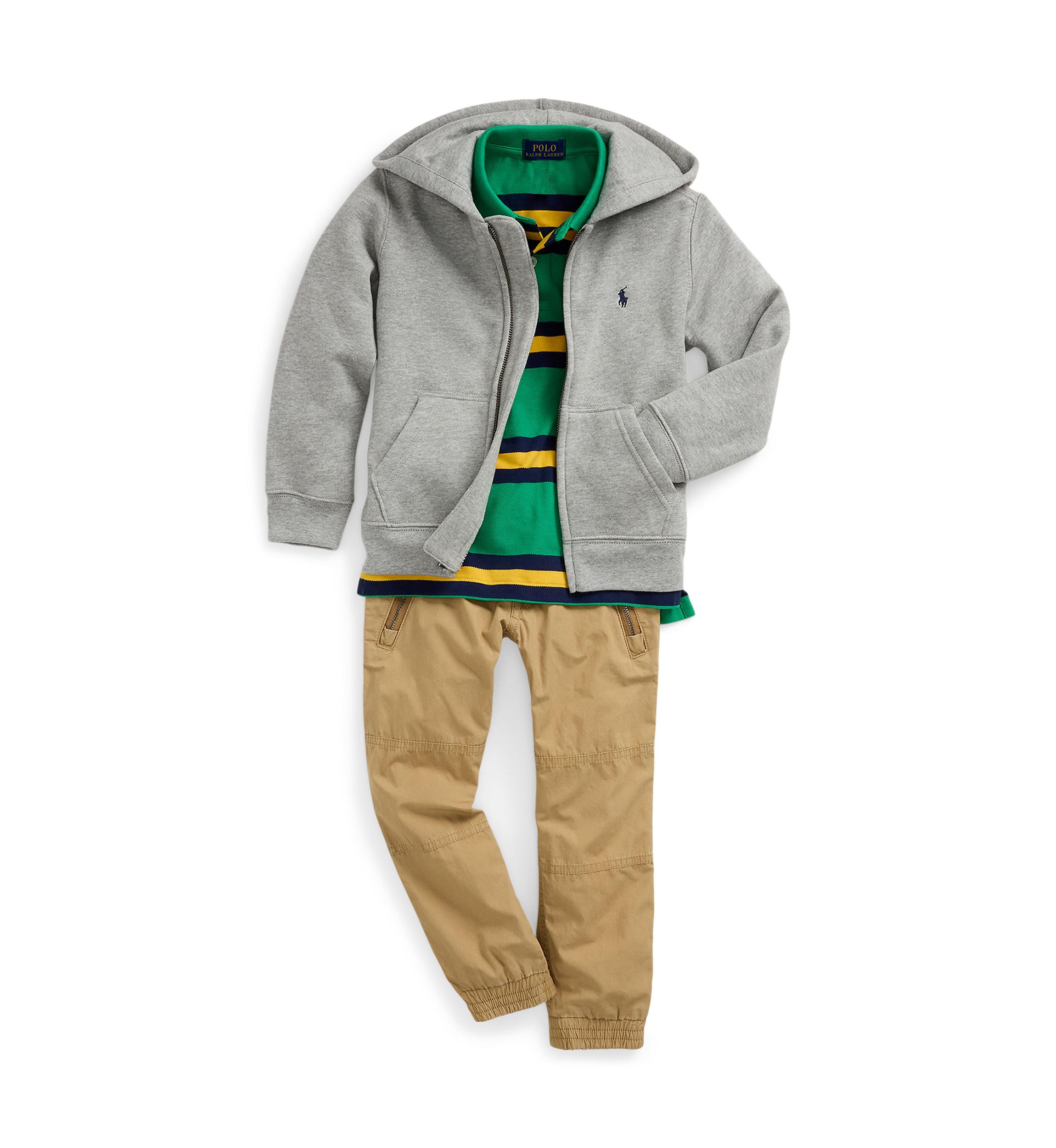 Boys 2-7 Striped Cotton Mesh Polo Shirt