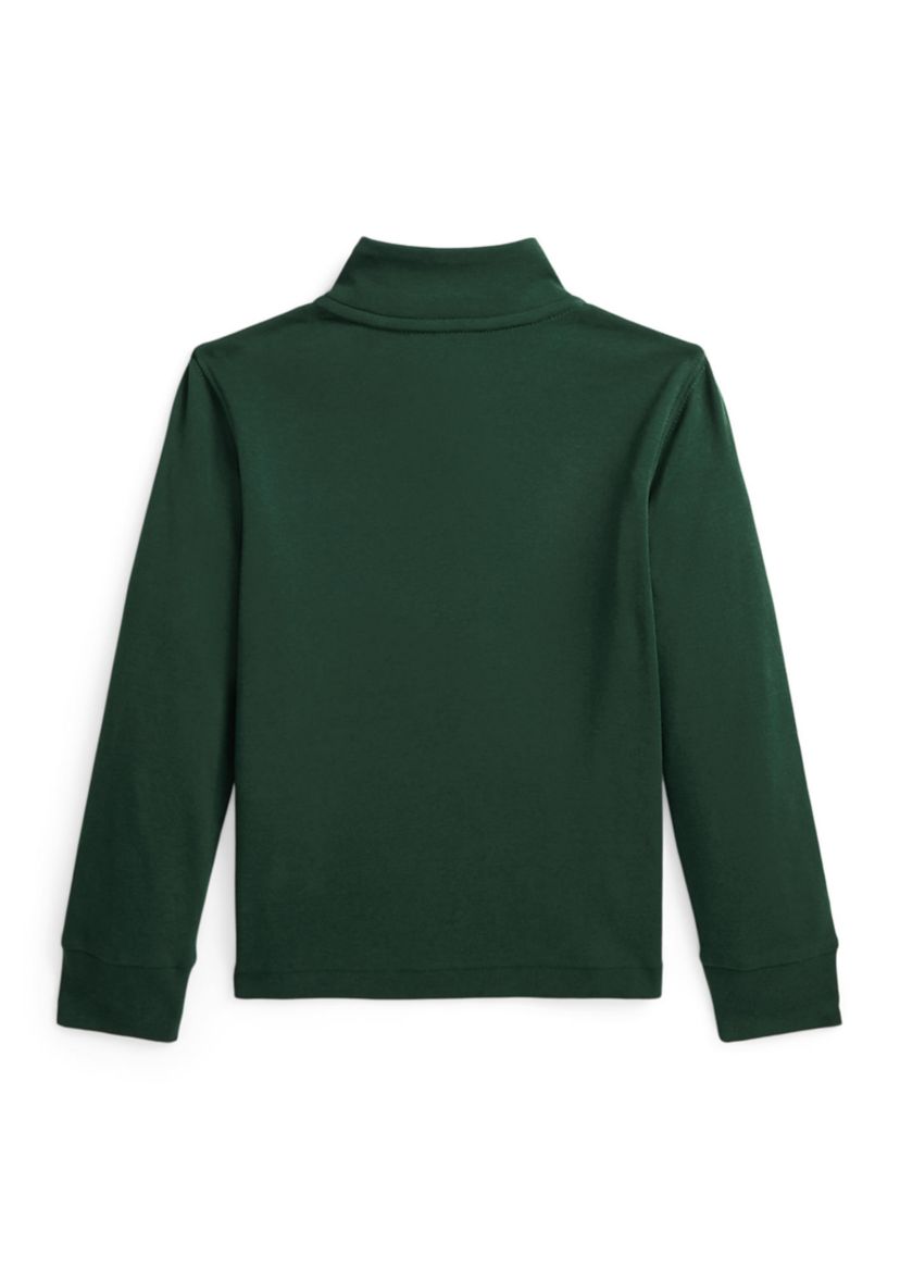 Boys 2-7 Cotton Interlock Quarter Zip Pullover Sweatshirt