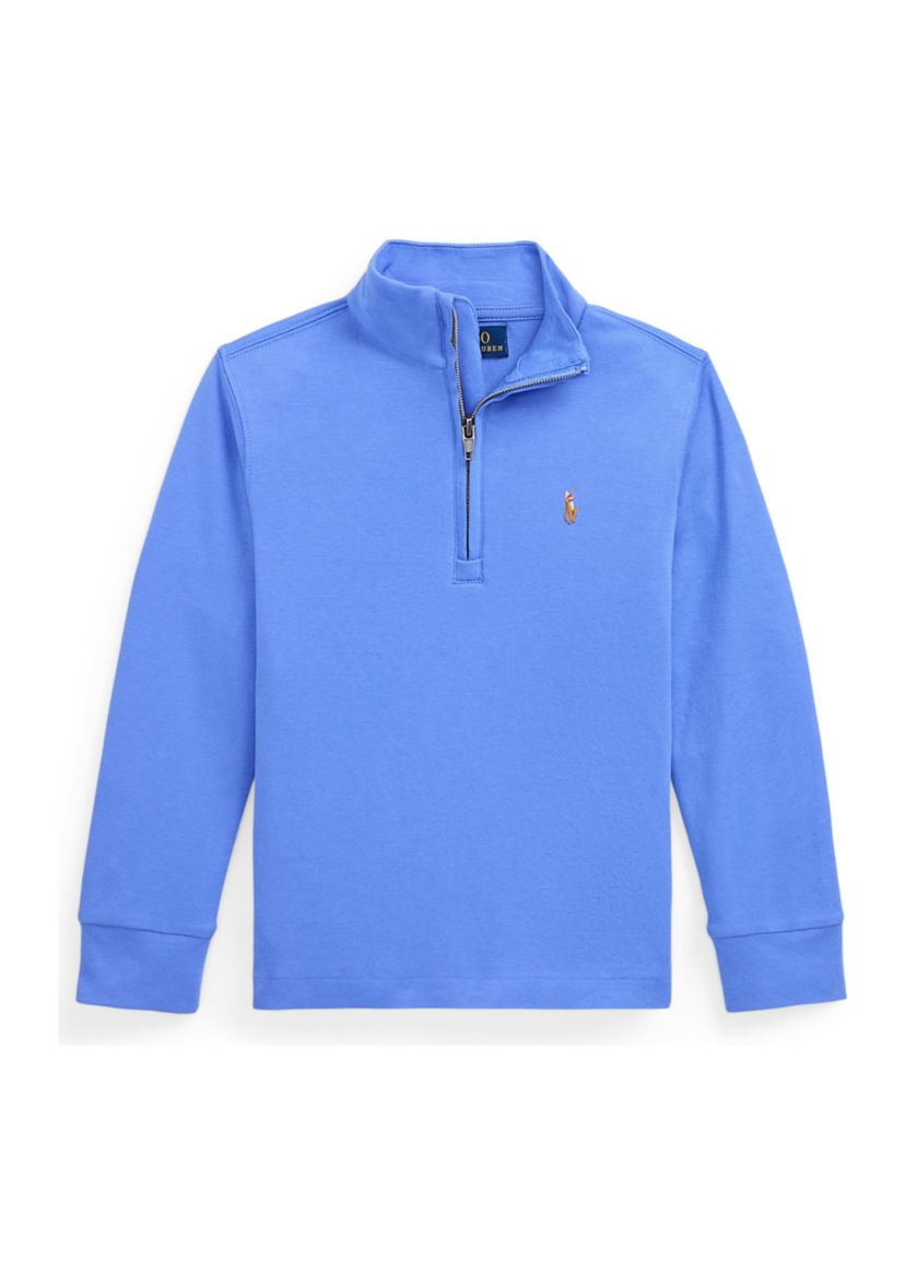 Boys 2-7 Cotton Interlock Quarter-Zip Pullover