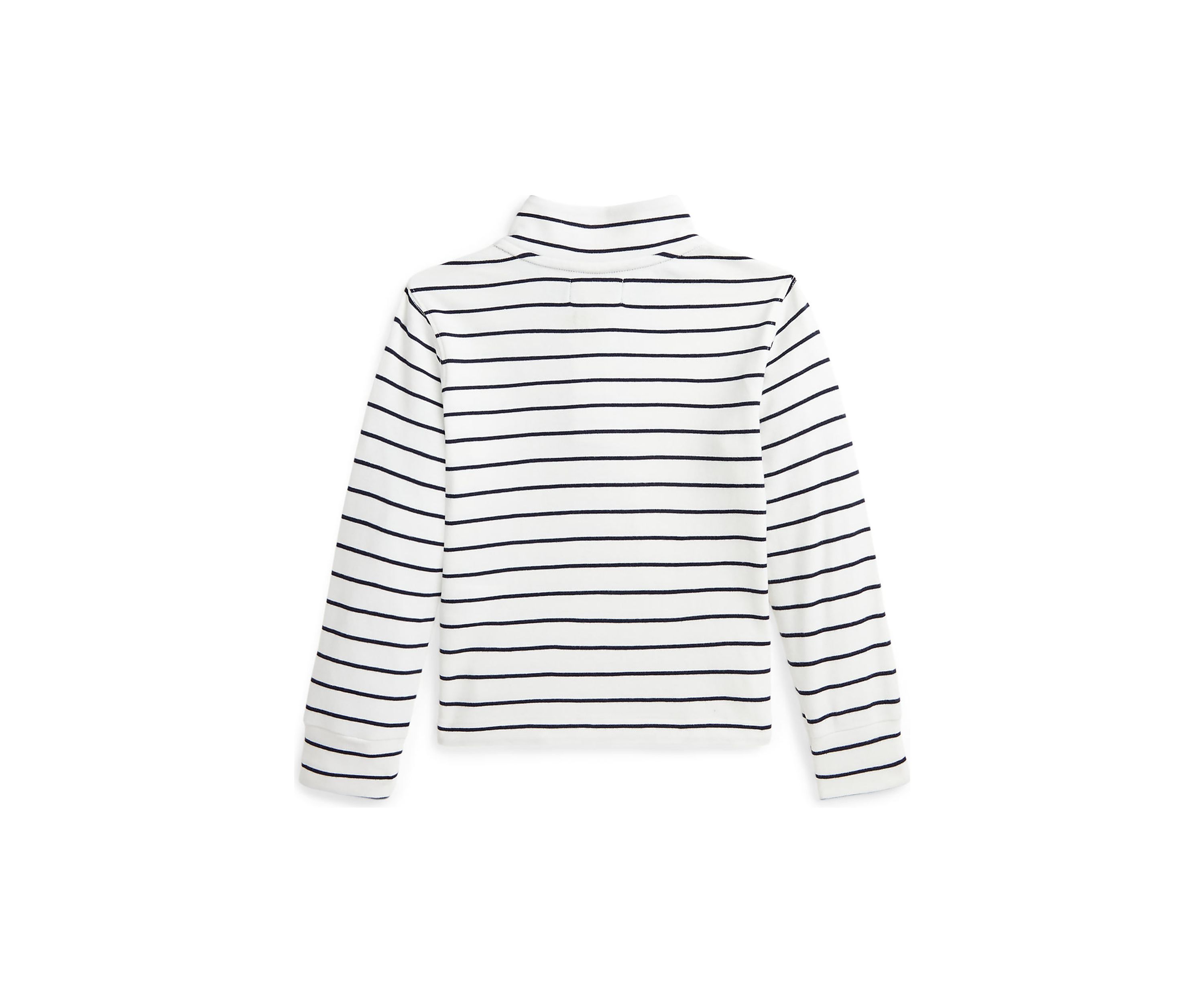 Boys 2-7 Striped Cotton Quarter-Zip Pullover