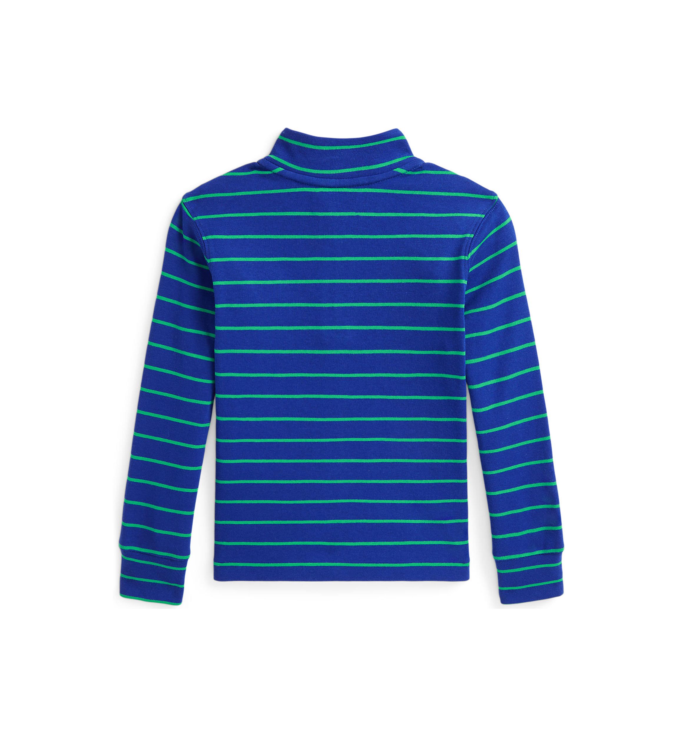 Boys 2-7 Striped Cotton Quarter-Zip Pullover