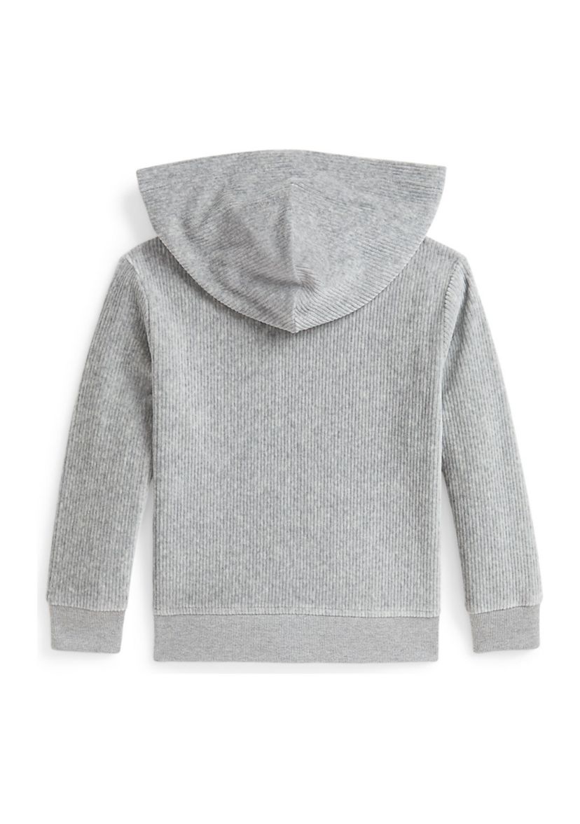 Boys 2-7 Knit Corduroy Full Zip Hoodie