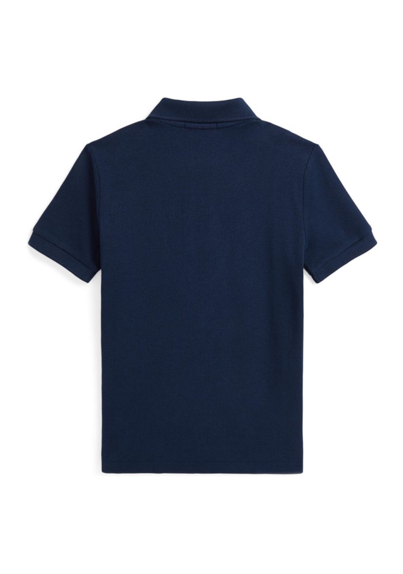 Boys 2-7 Cotton Mesh Letterman Polo Shirt