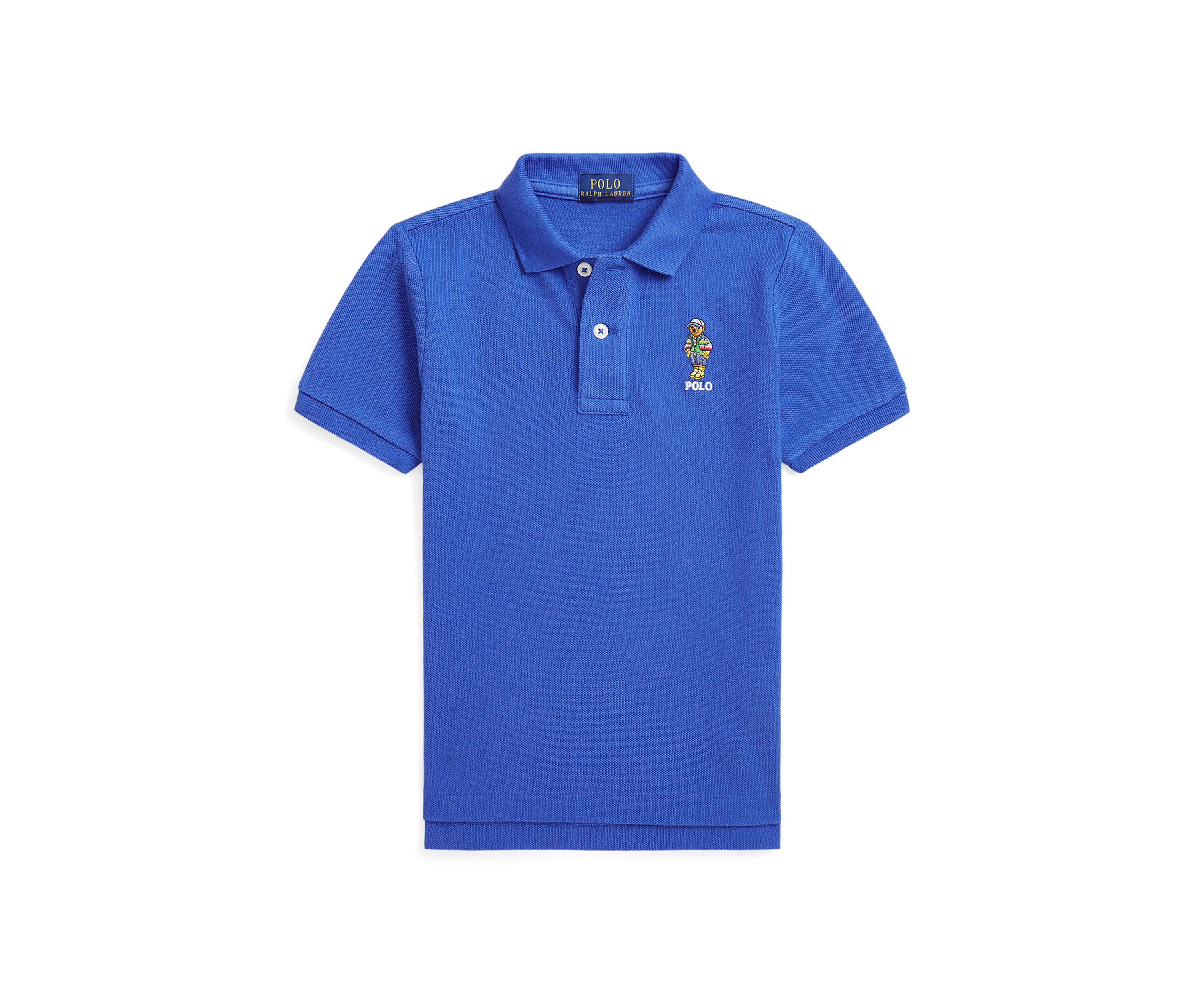 Boys 2-7 Polo Bear Cotton Mesh Polo Shirt