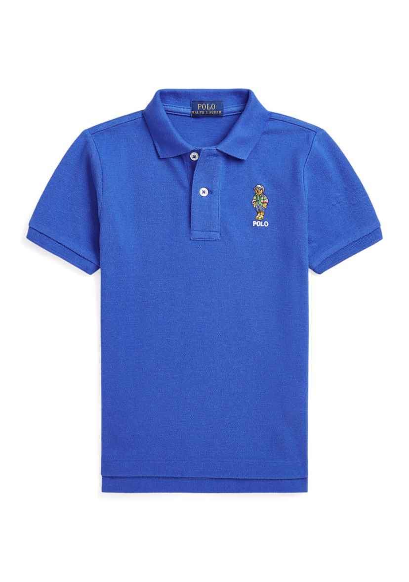 Boys 2-7 Polo Bear Cotton Mesh Polo Shirt