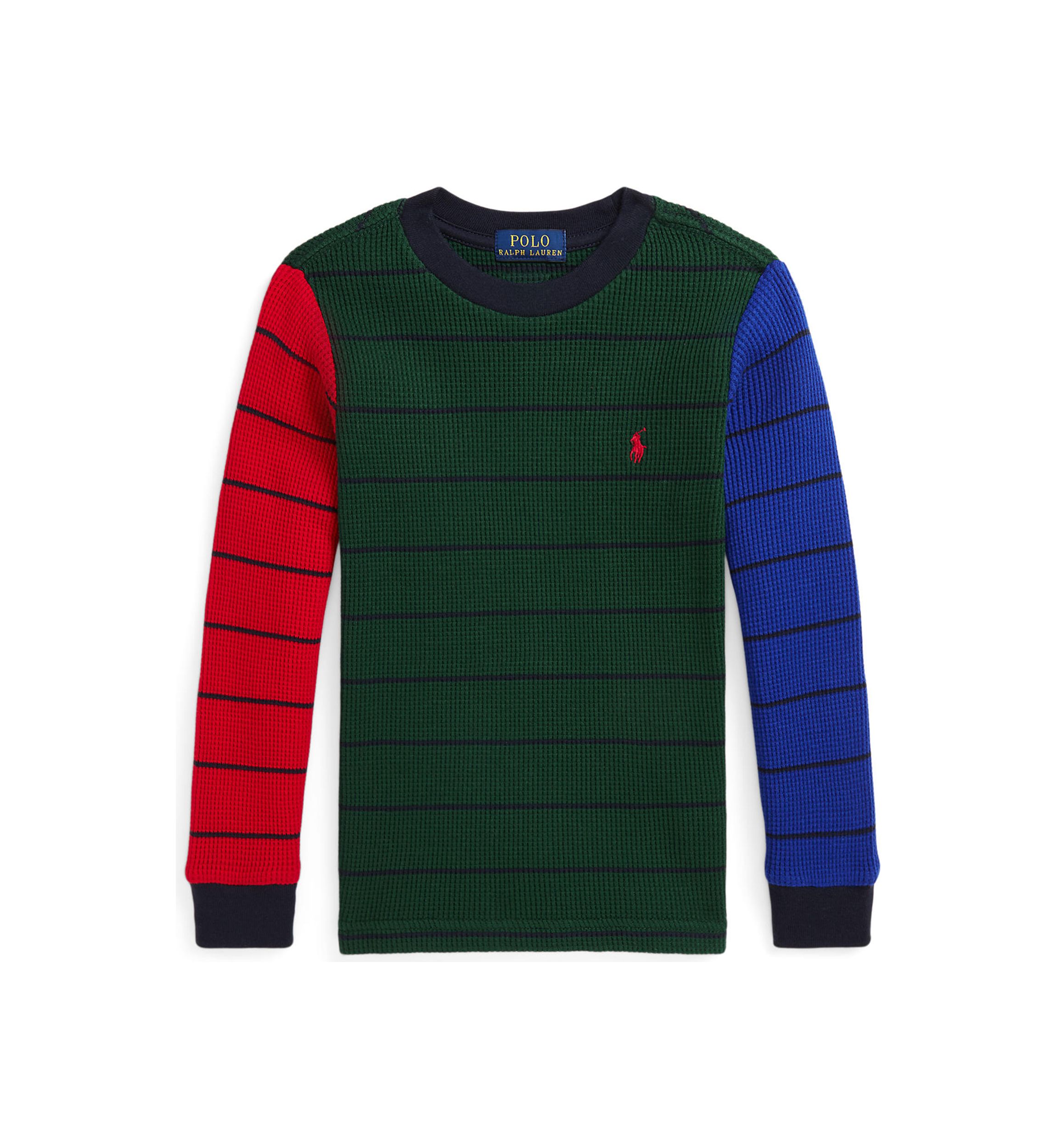 Boys 2-7 Waffle Knit Cotton Long Sleeve T-Shirt