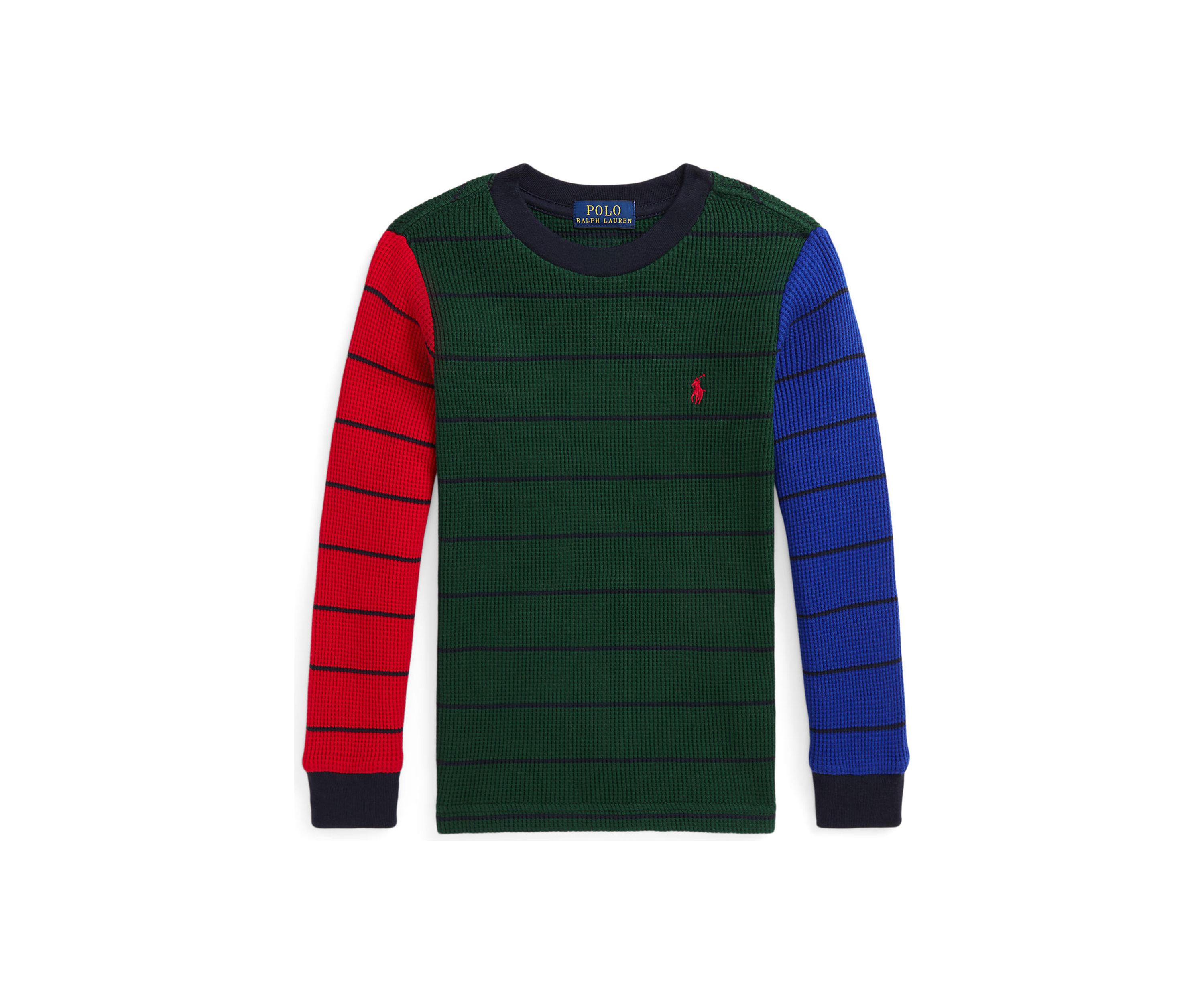 Boys 2-7 Waffle Knit Cotton Long Sleeve T-Shirt