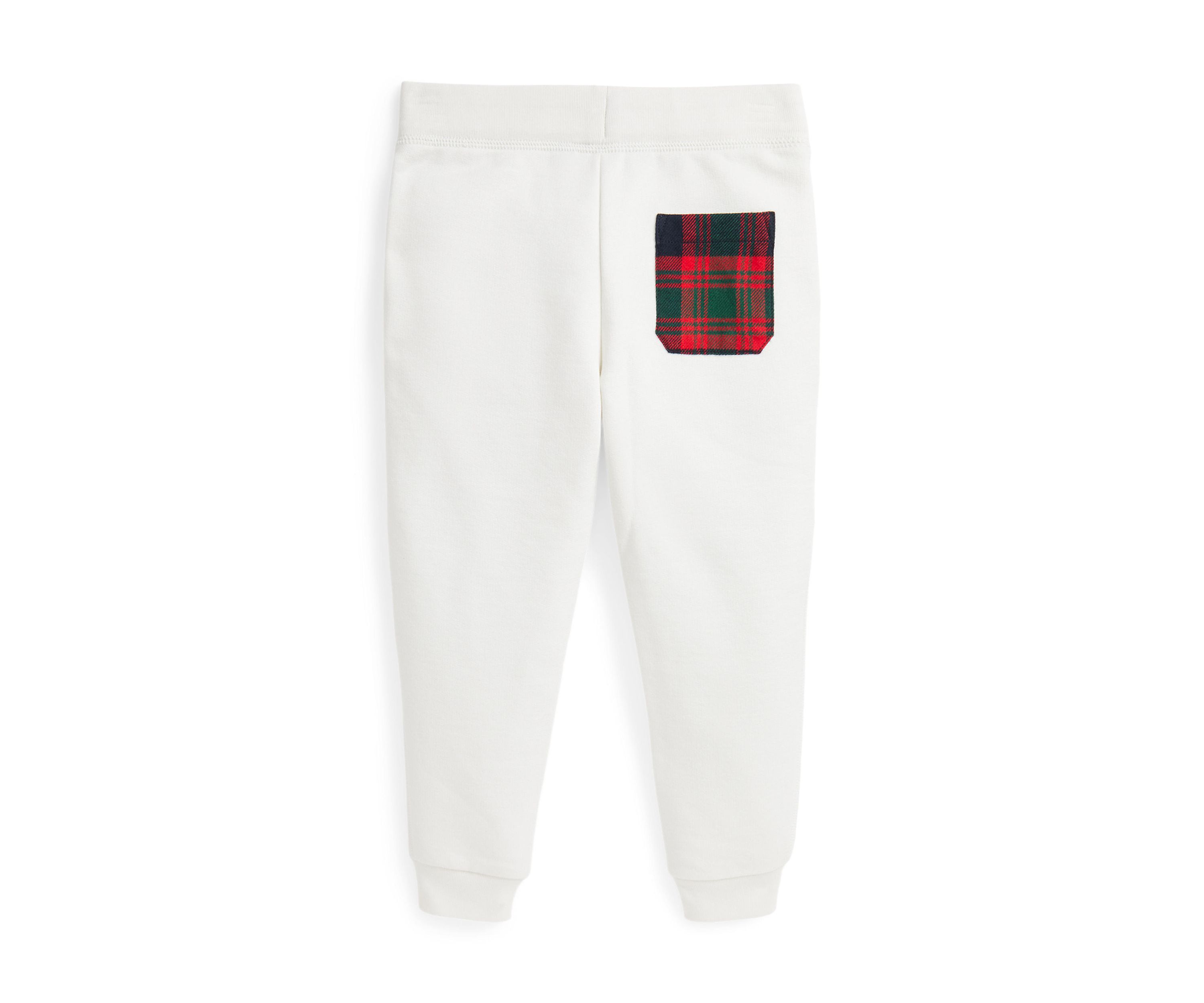 Boys 2-7 Plaid Trim Fleece Jogger Pants