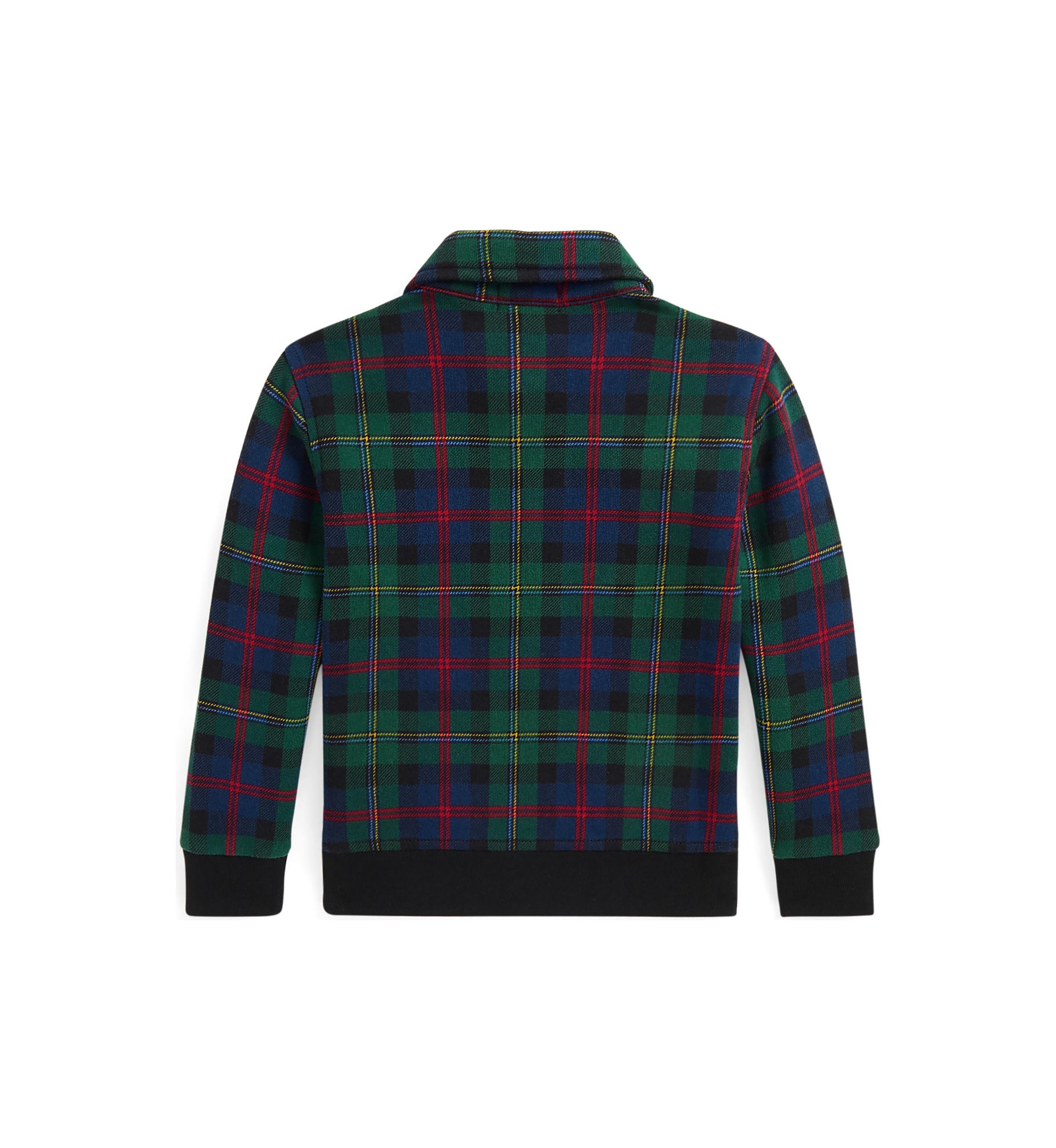 Boys 2-7 Plaid Fleece Collared Sweatshirt