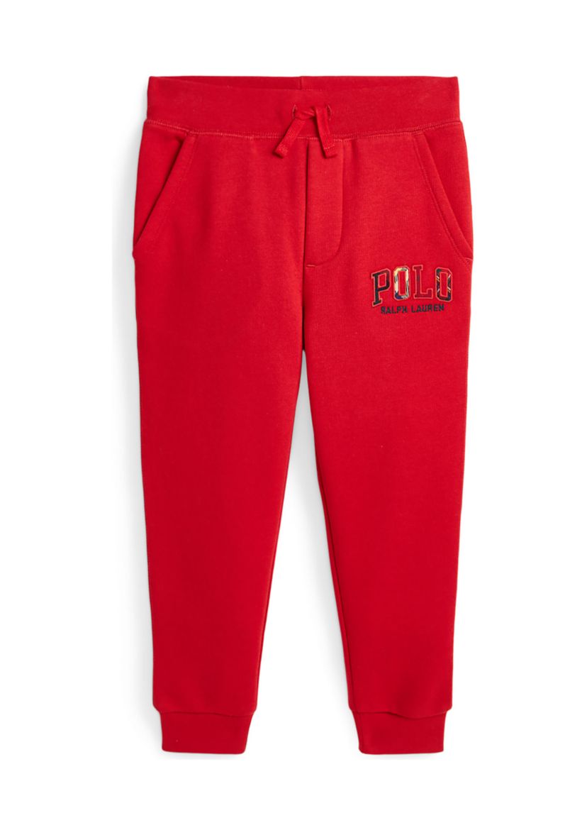 Boys 4-7 Plaid-Logo Fleece Jogger Pants
