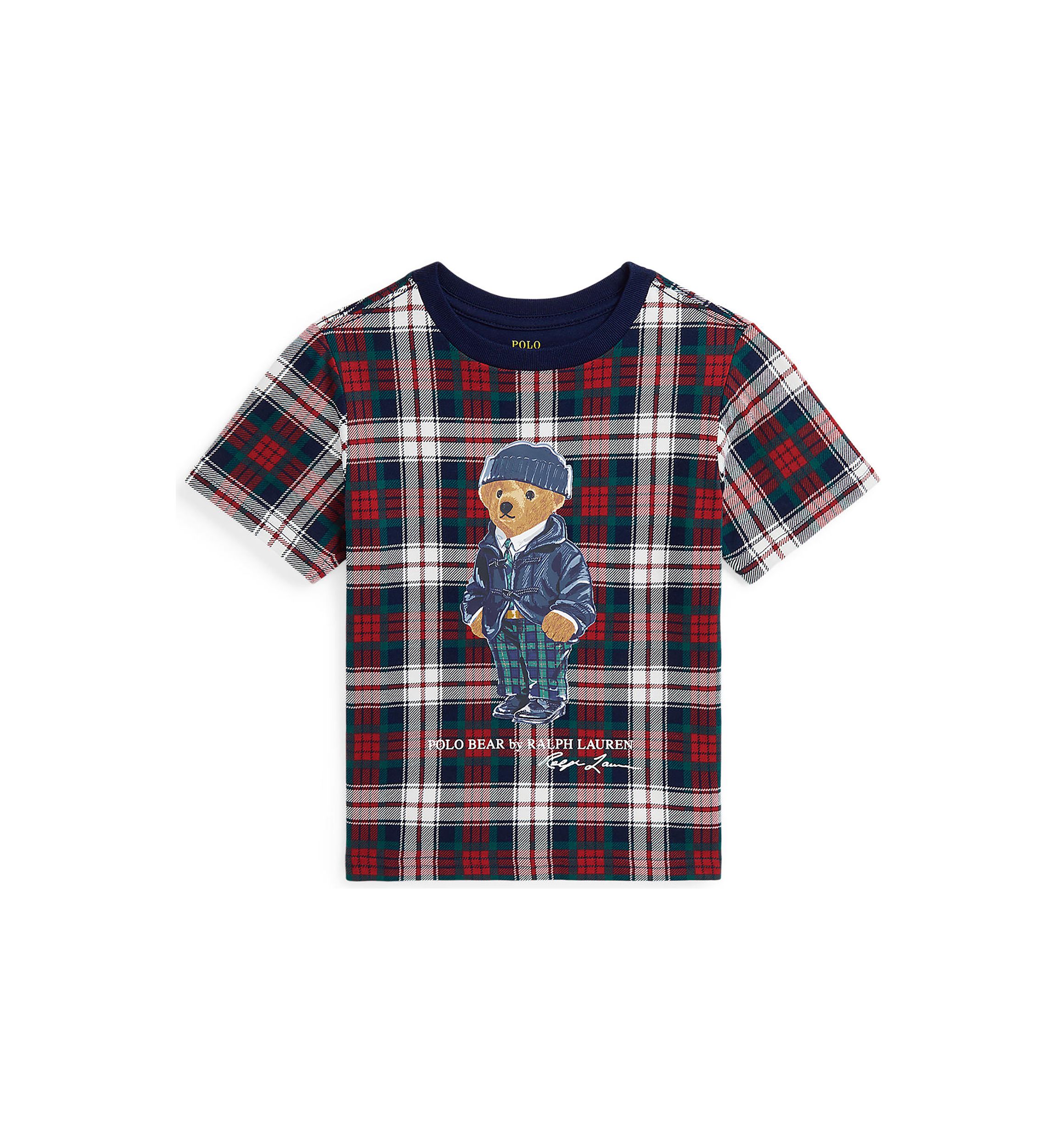 Boys 2-7 Polo Bear Plaid Cotton Jersey T-Shirt