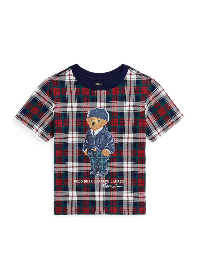 Boys 2-7 Polo Bear Plaid Cotton Jersey T-Shirt
