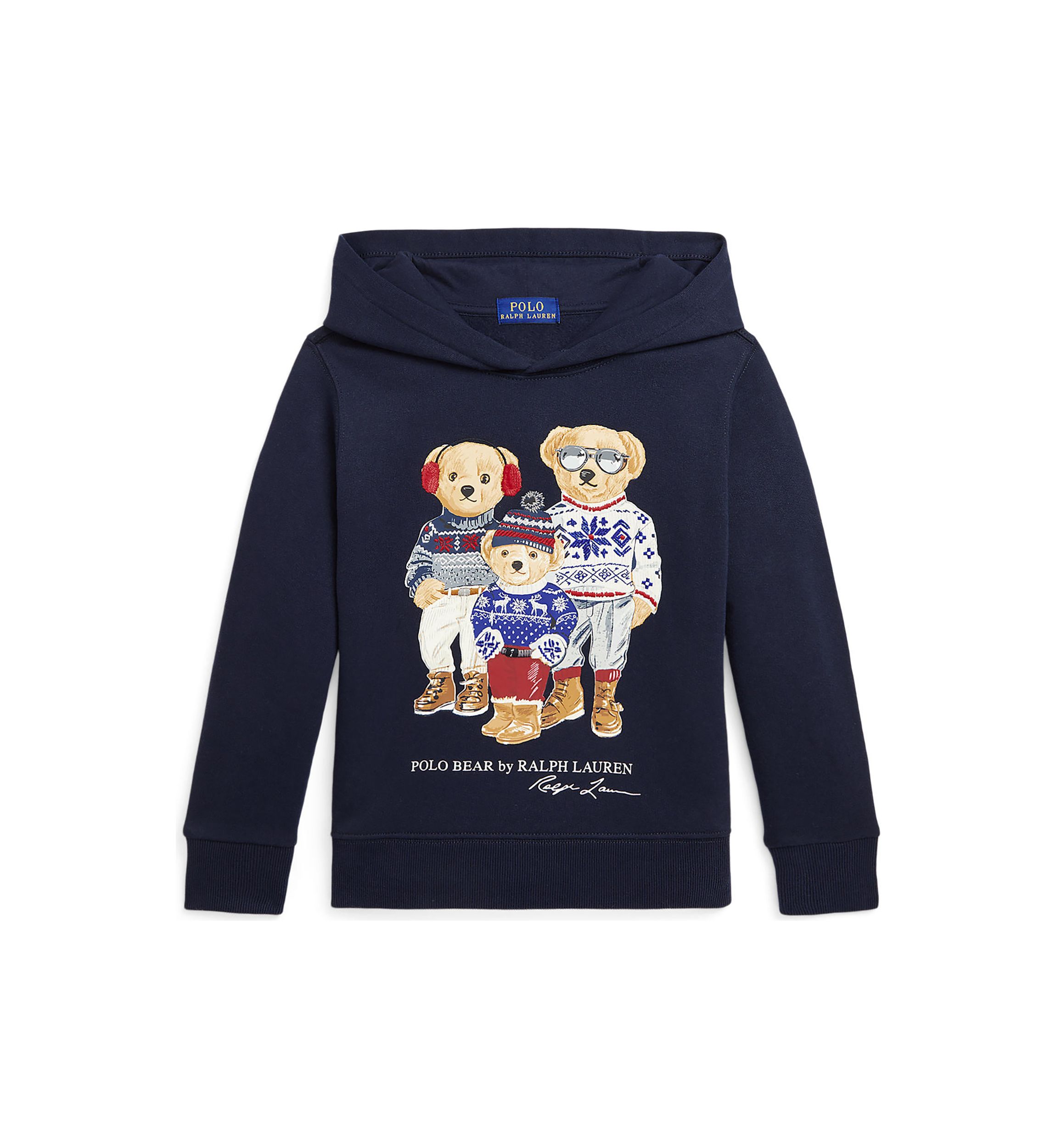 Boys 2-7 Polo Bear Family Fleece Hoodie