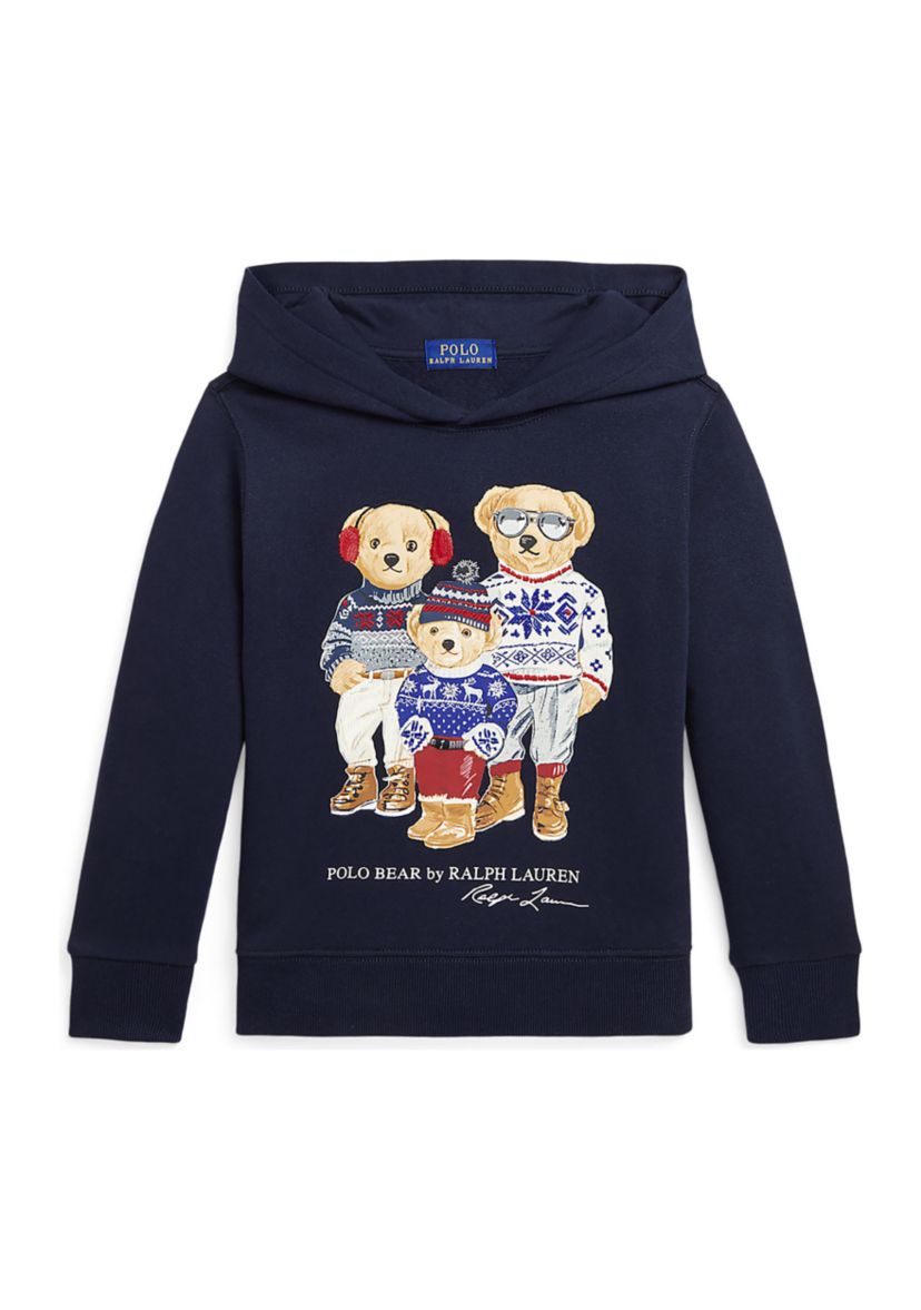 Boys 2-7 Polo Bear Family Fleece Hoodie