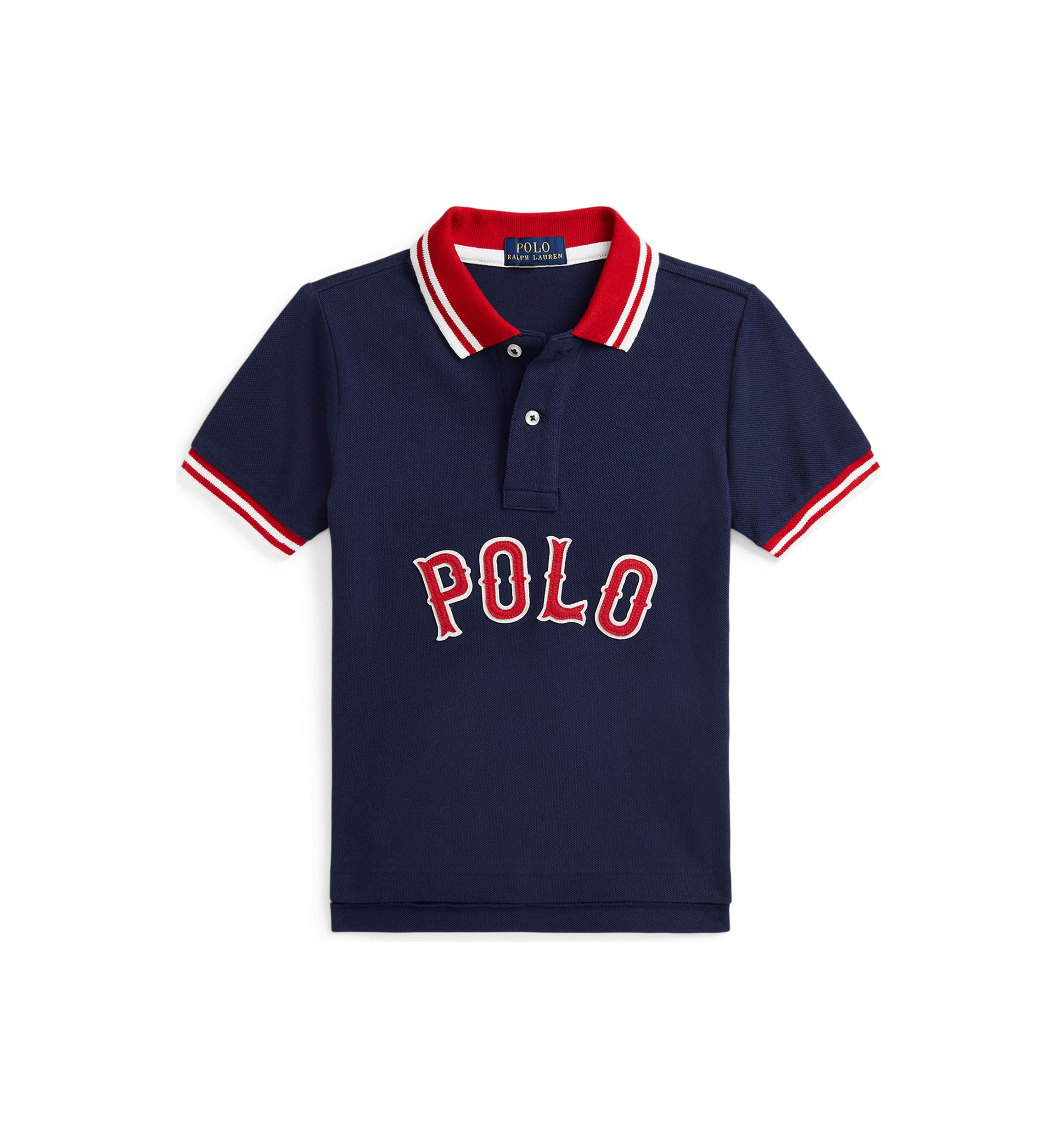 Boys 2-7 Baseball Logo Cotton Mesh Polo Shirt