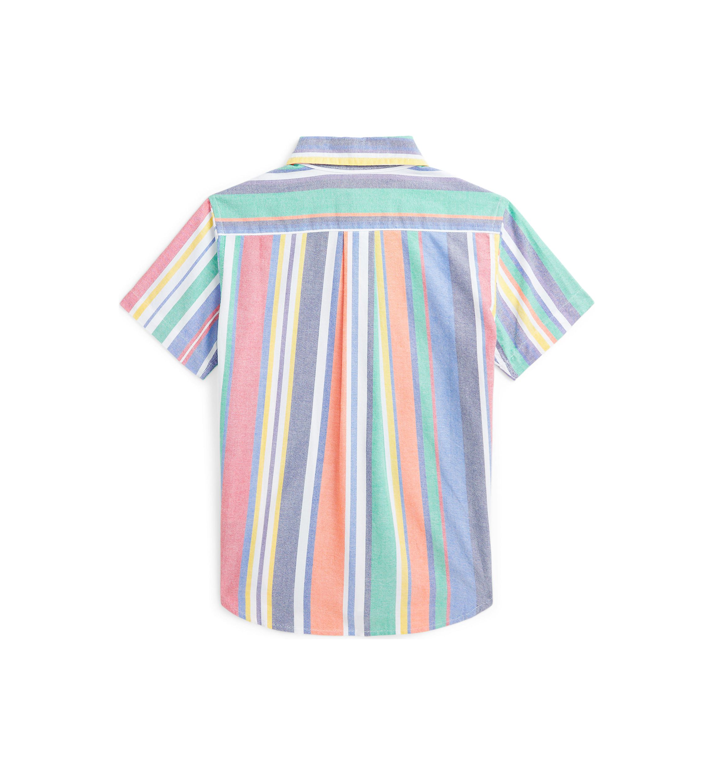 Boys 2-7 Striped Cotton Oxford Short-Sleeve Shirt