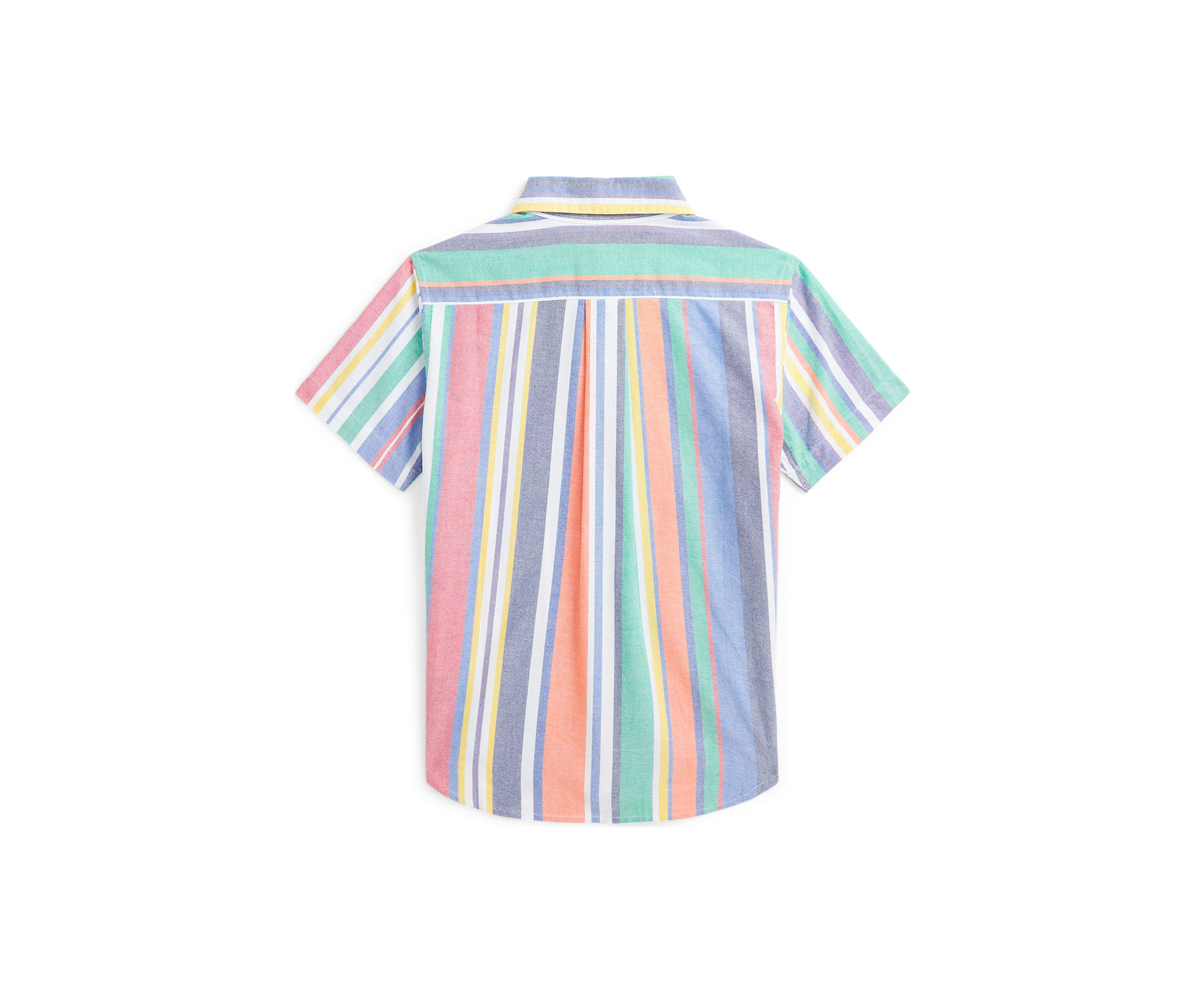 Boys 2-7 Striped Cotton Oxford Short-Sleeve Shirt