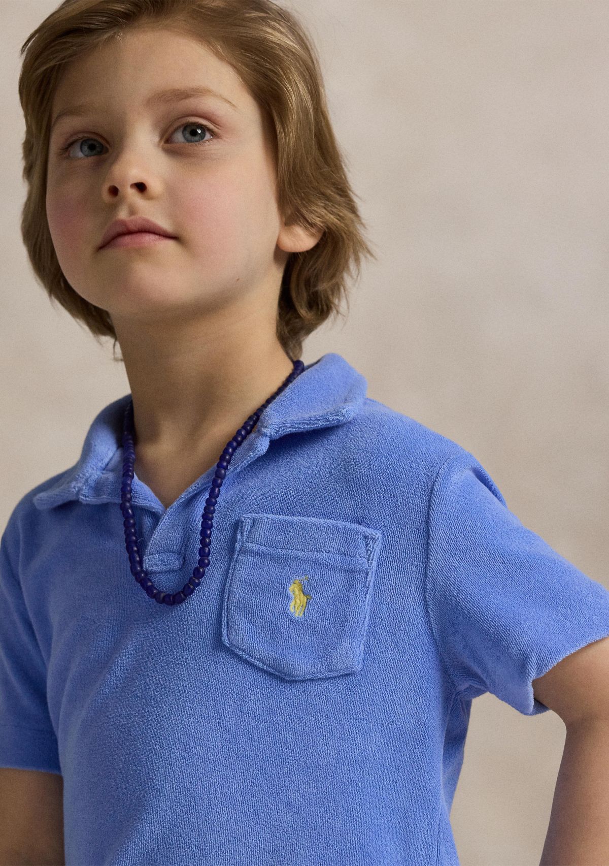Boys 2-7 Terry Polo Shirt & Short Set