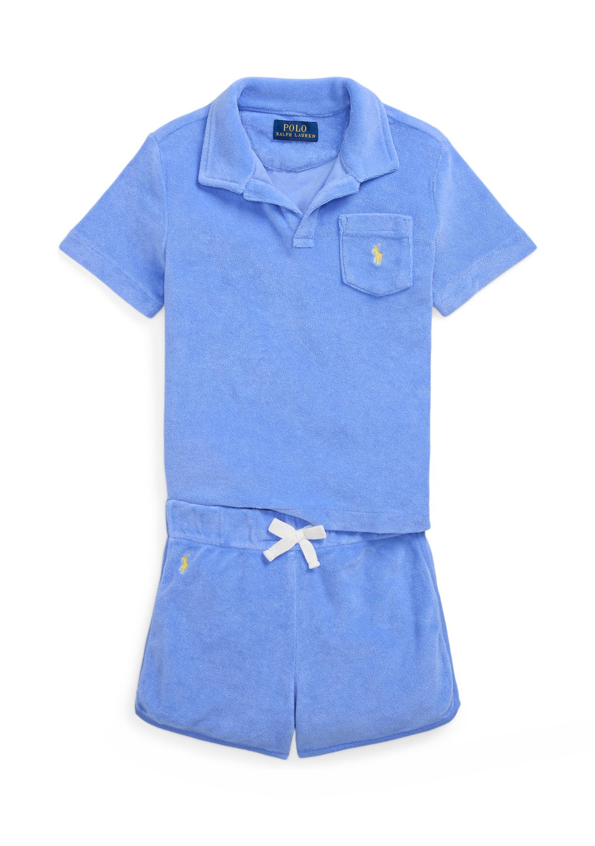Boys 2-7 Terry Polo Shirt & Short Set