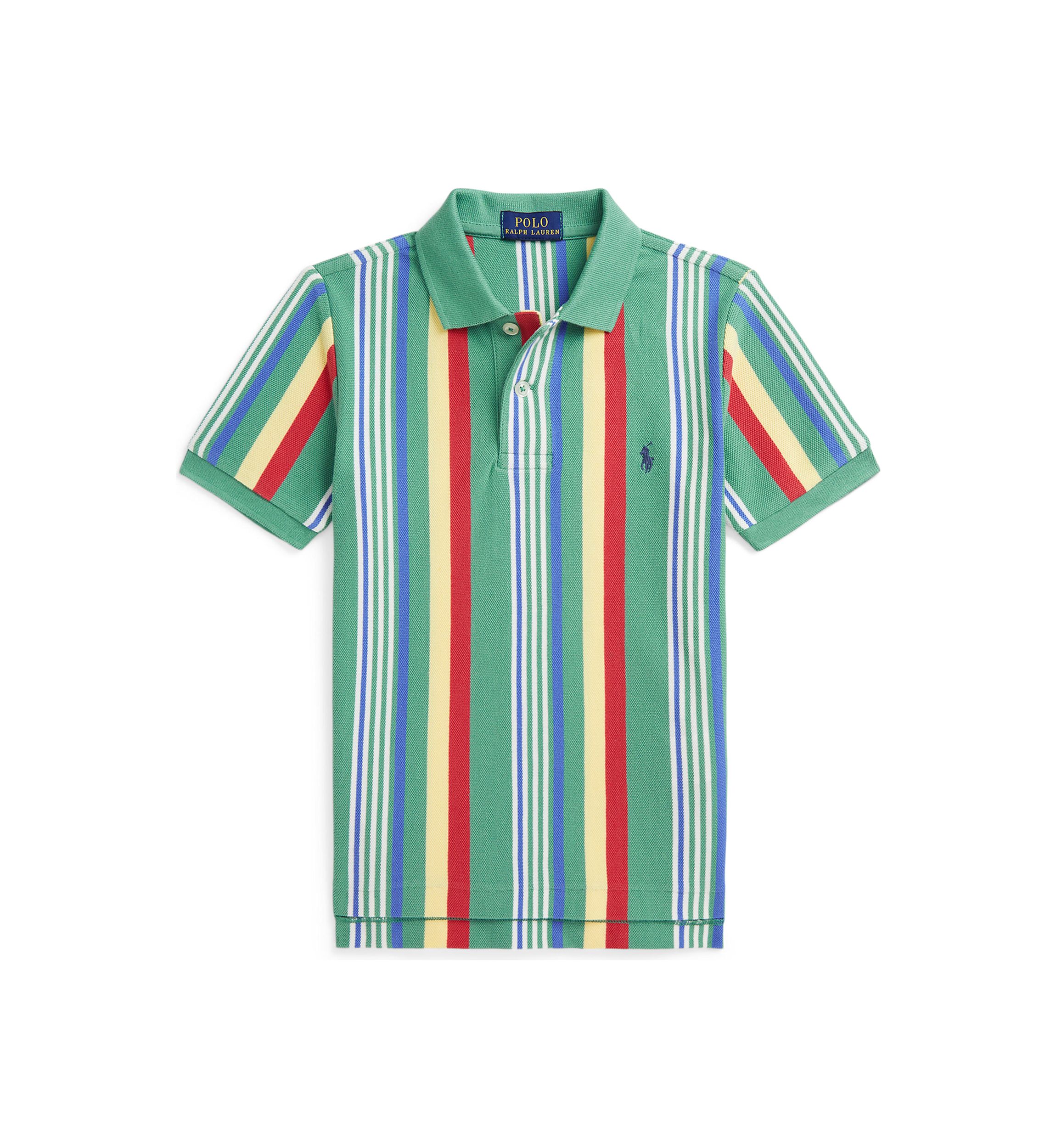 Boys 2-7 Striped Cotton Mesh Polo Shirt