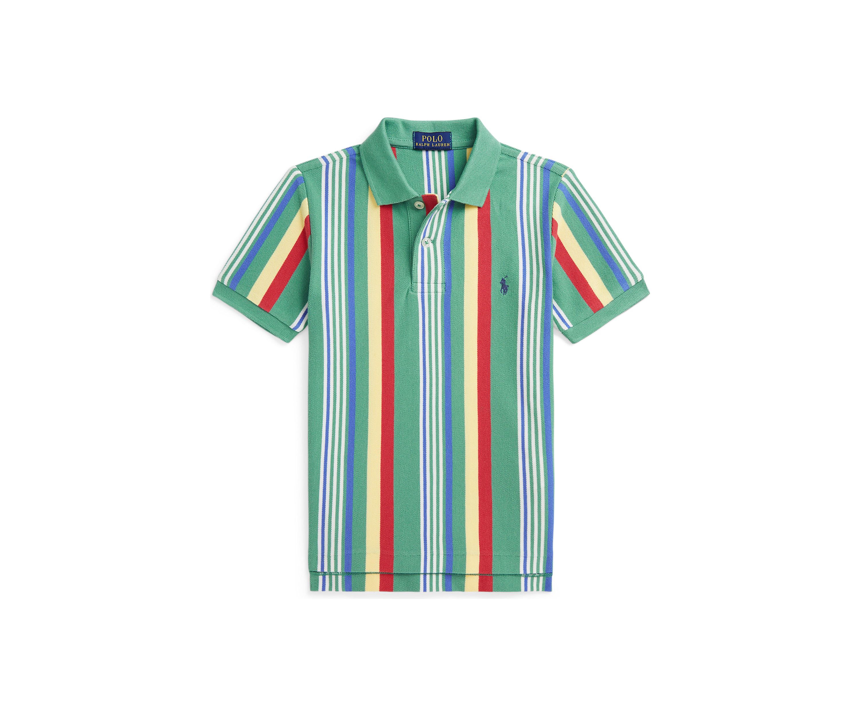 Boys 2-7 Striped Cotton Mesh Polo Shirt