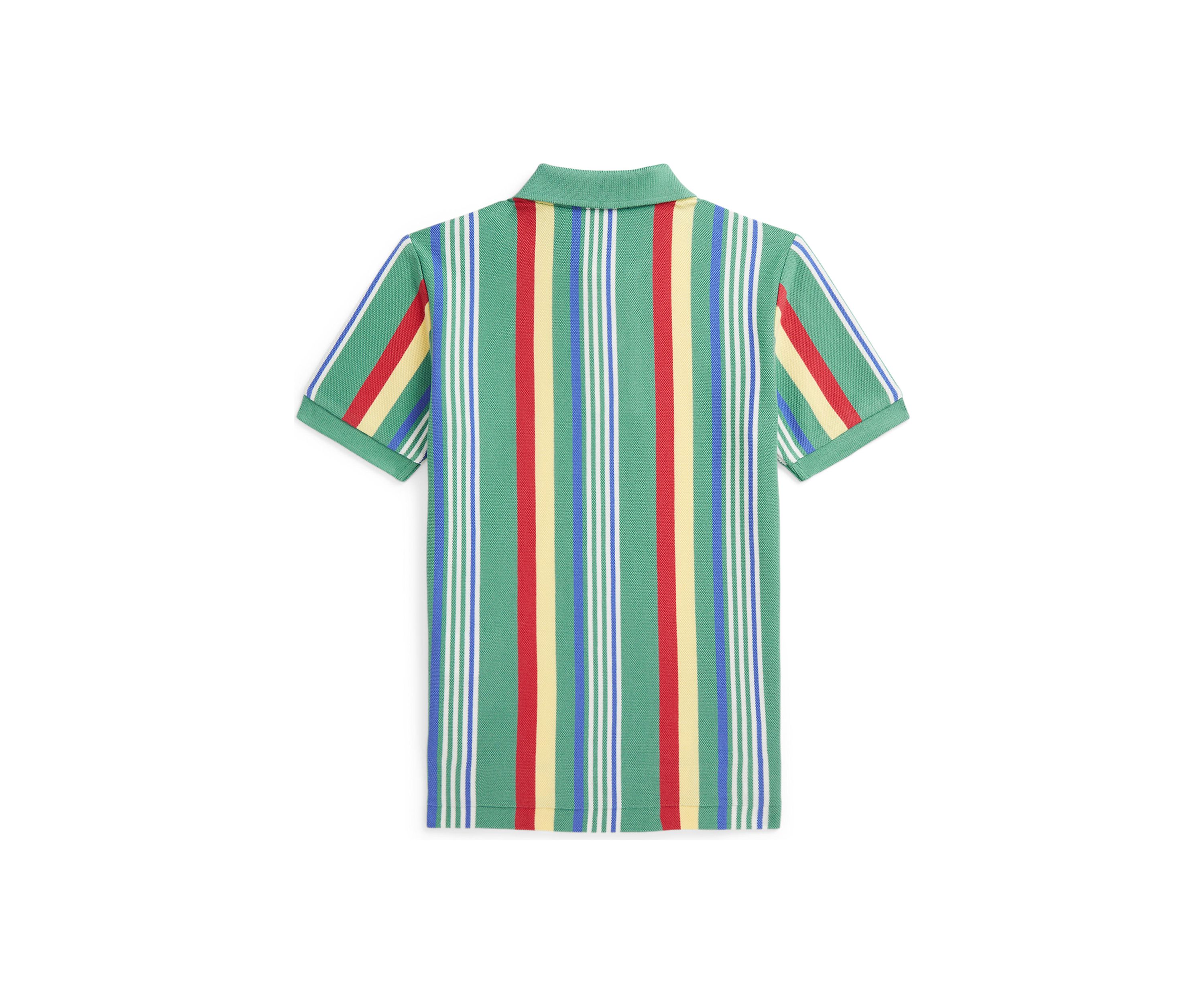 Boys 2-7 Striped Cotton Mesh Polo Shirt