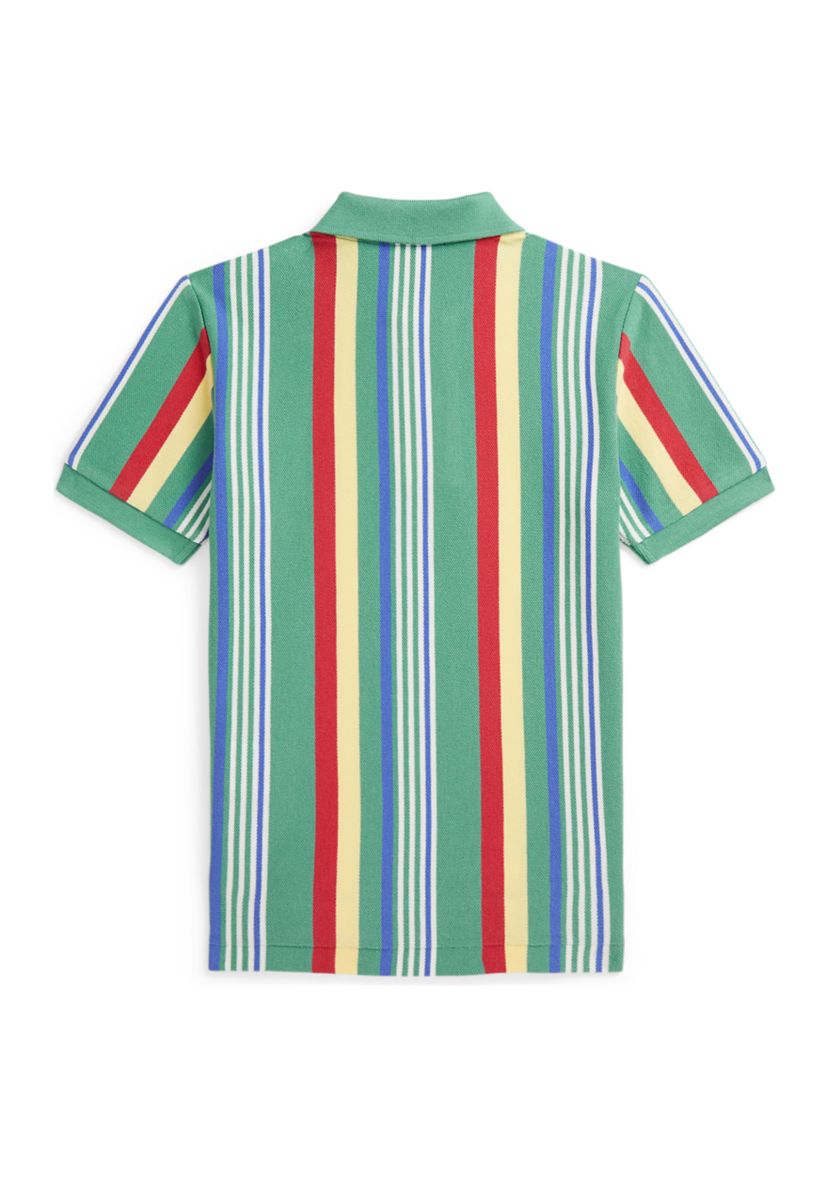 Boys 2-7 Striped Cotton Mesh Polo Shirt