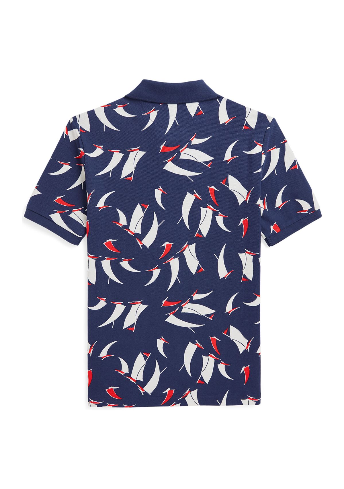 Boys 8-20 Sailboat-Print Cotton Mesh Polo Shirt
