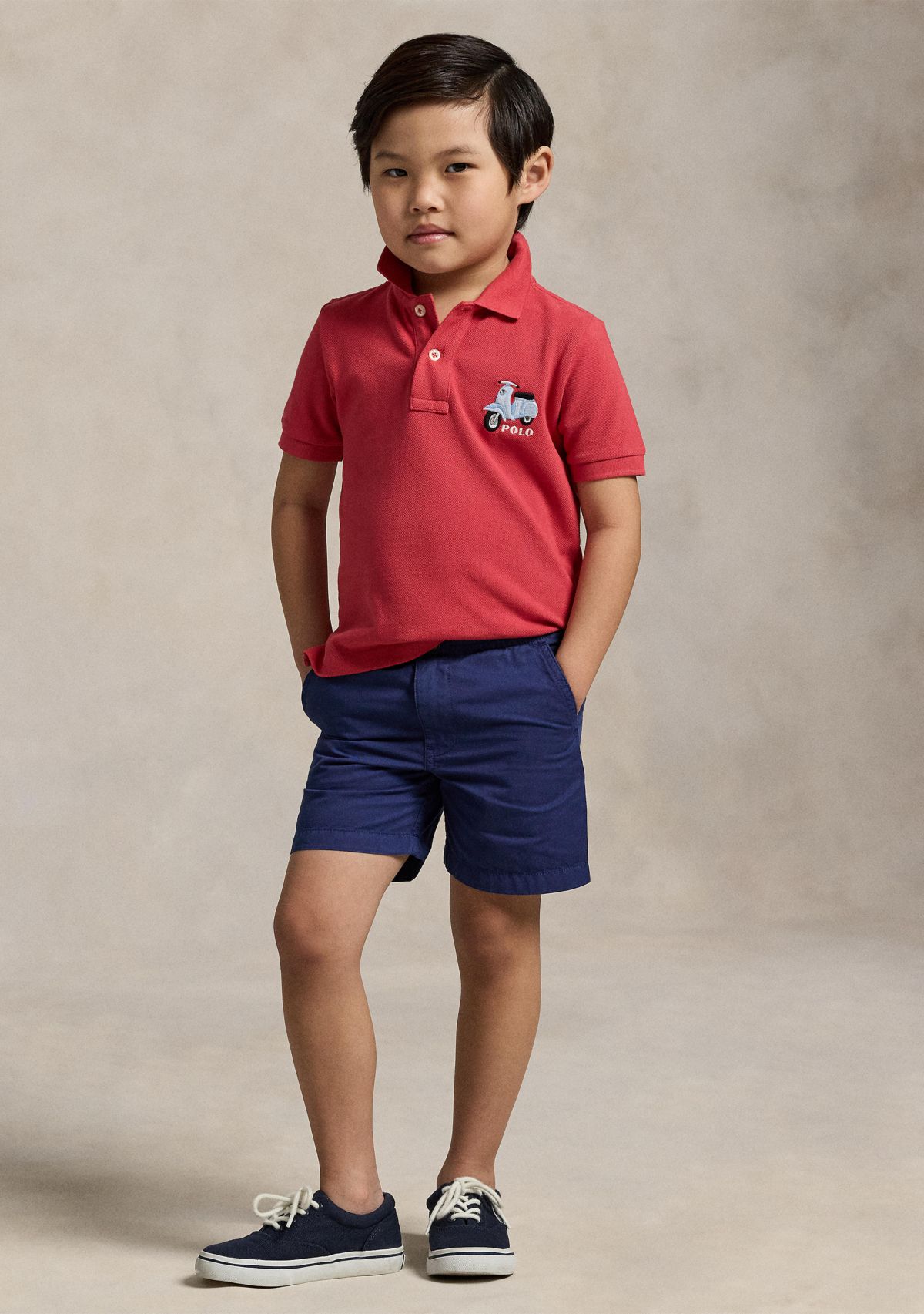Boys 2-7 Scooter-Embroidered Cotton Polo Shirt