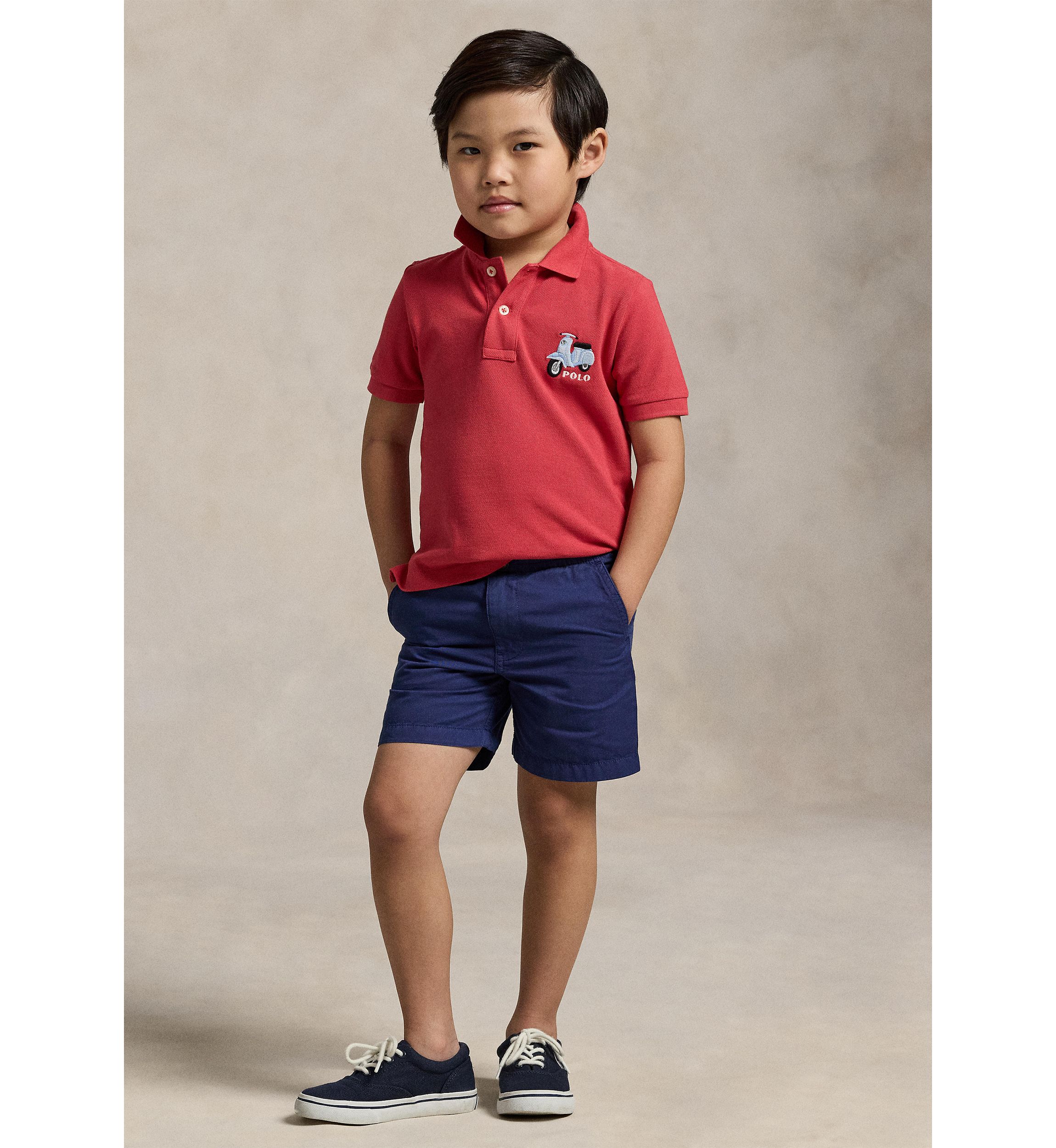 Boys 2-7 Scooter-Embroidered Cotton Polo Shirt