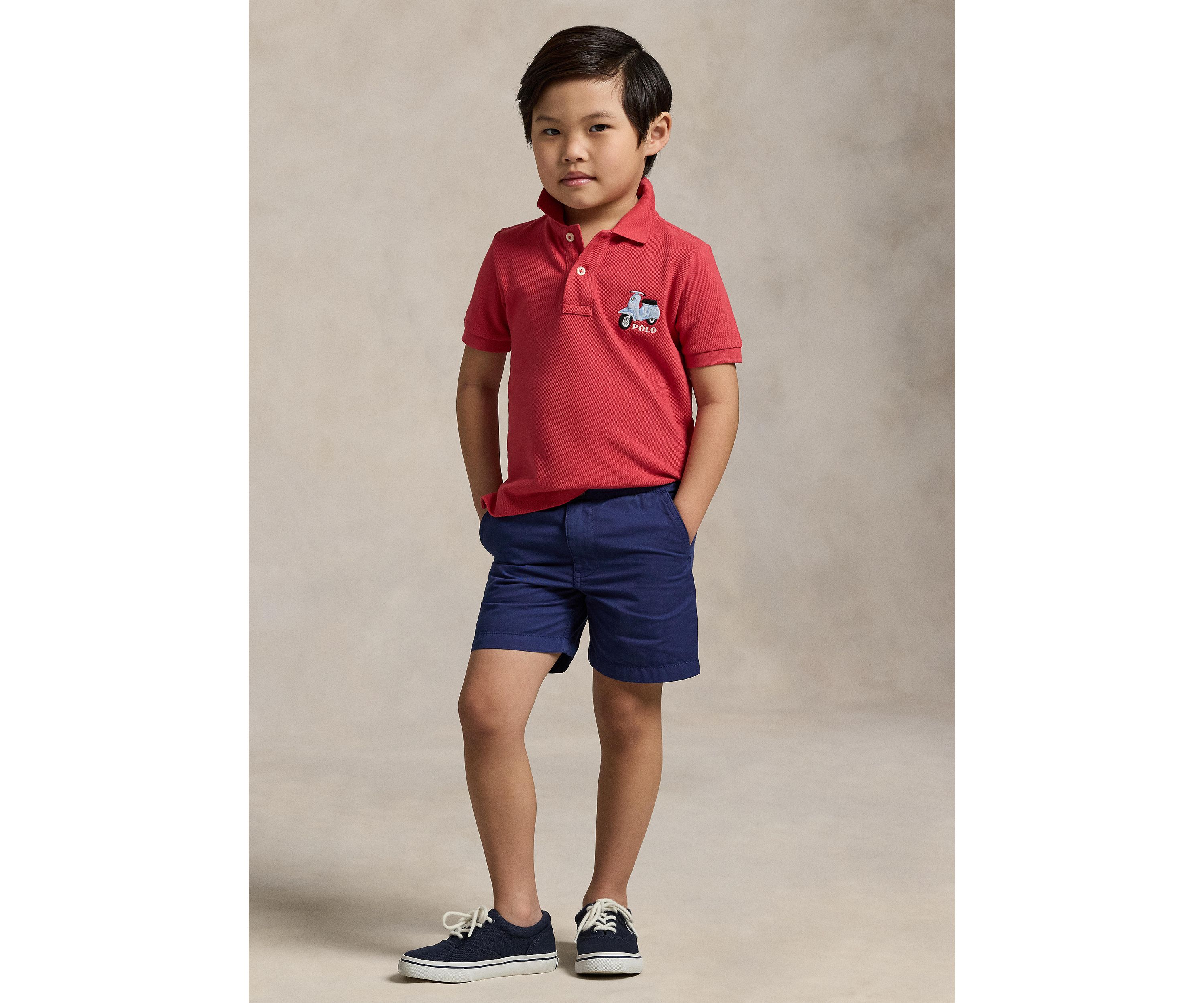 Boys 2-7 Scooter-Embroidered Cotton Polo Shirt