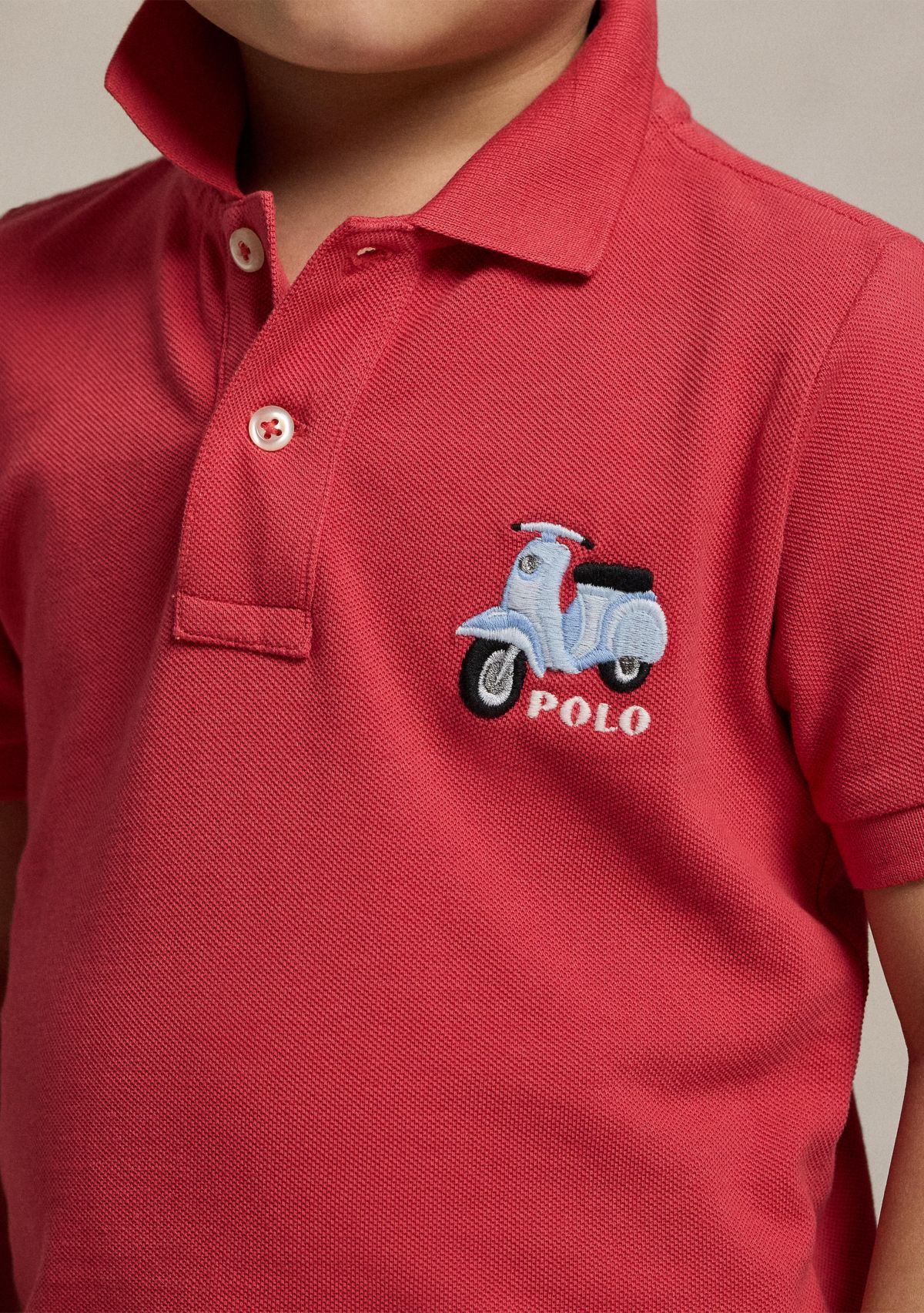Boys 2-7 Scooter-Embroidered Cotton Polo Shirt