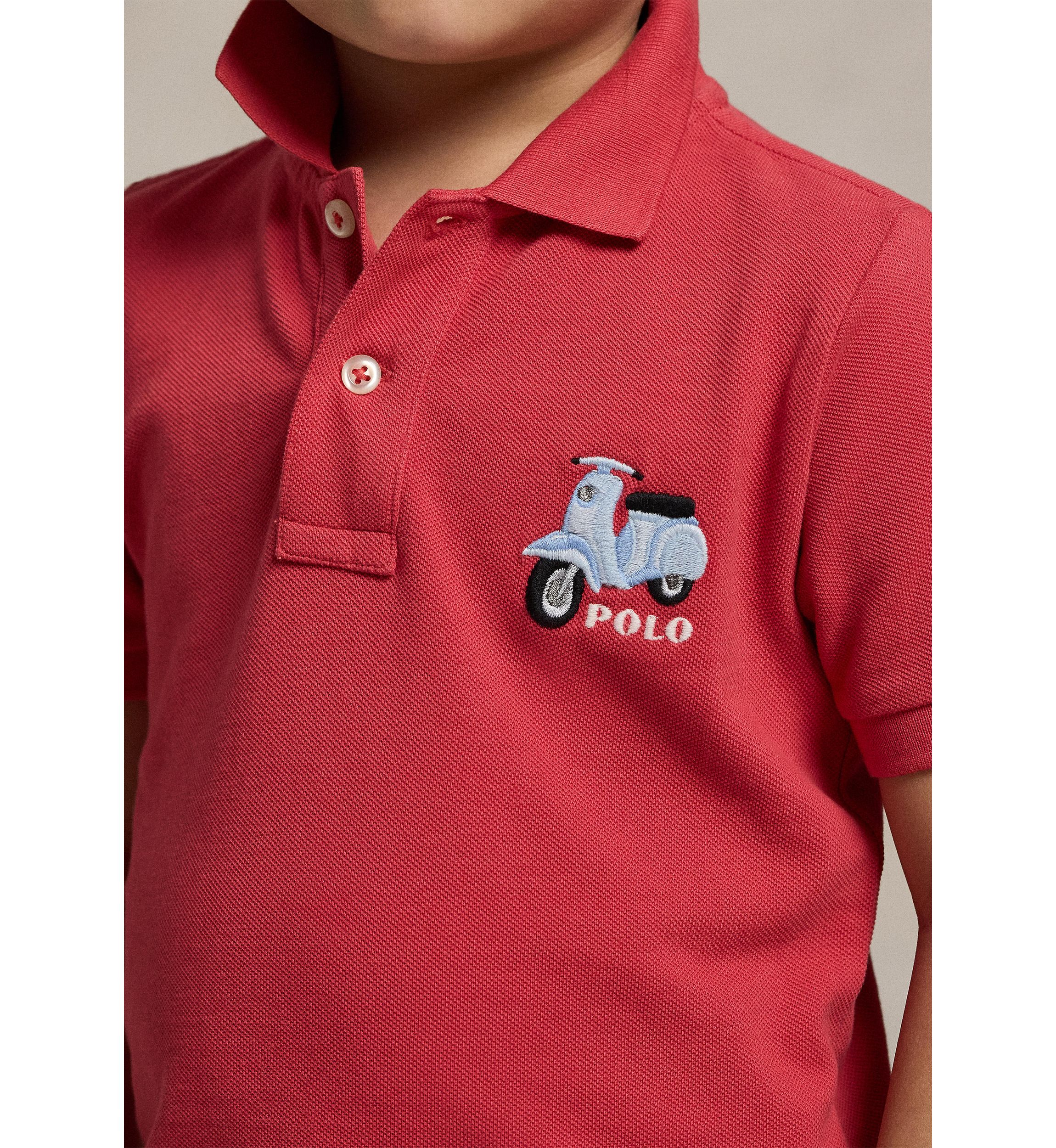 Boys 2-7 Scooter-Embroidered Cotton Polo Shirt