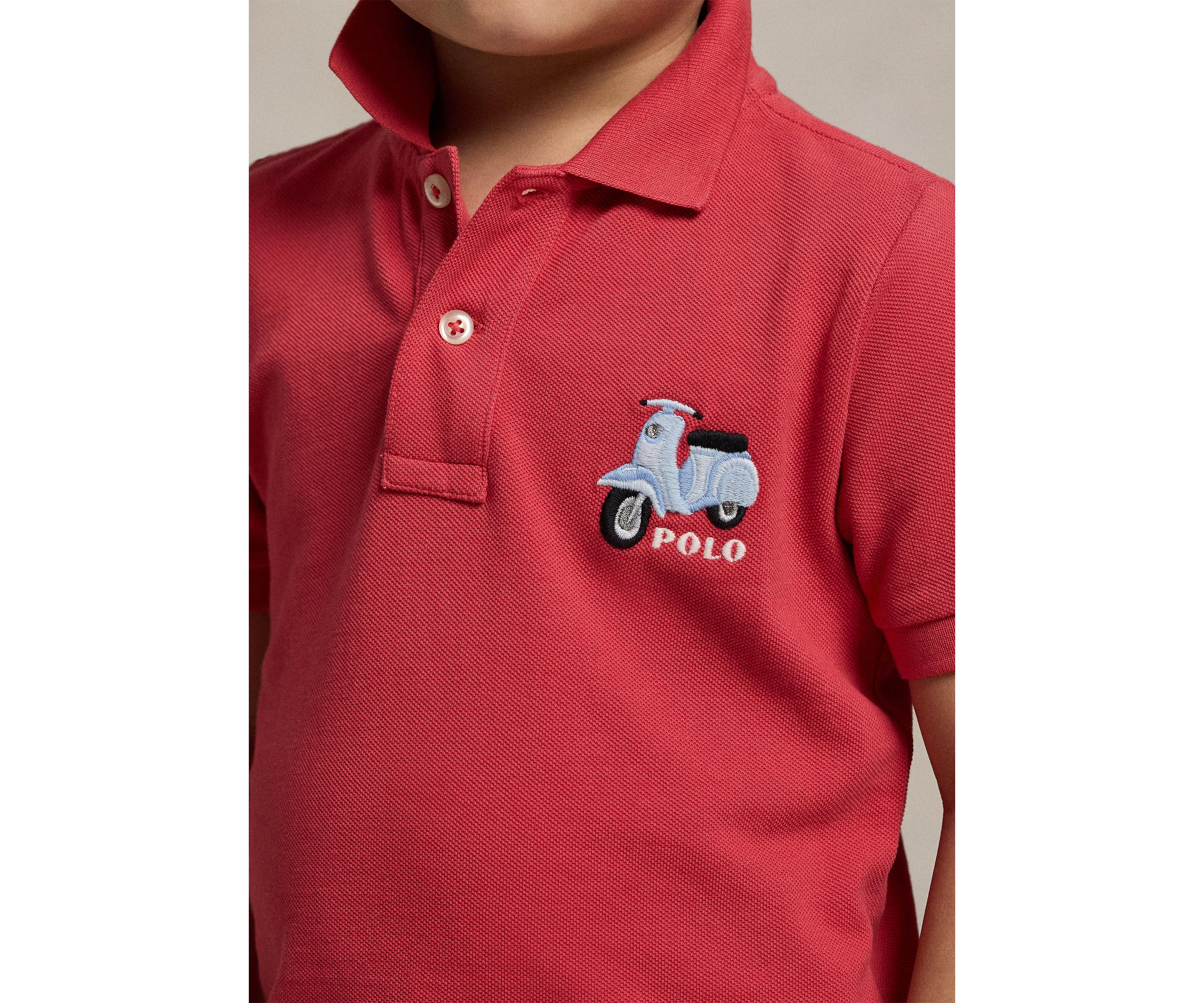 Boys 2-7 Scooter-Embroidered Cotton Polo Shirt