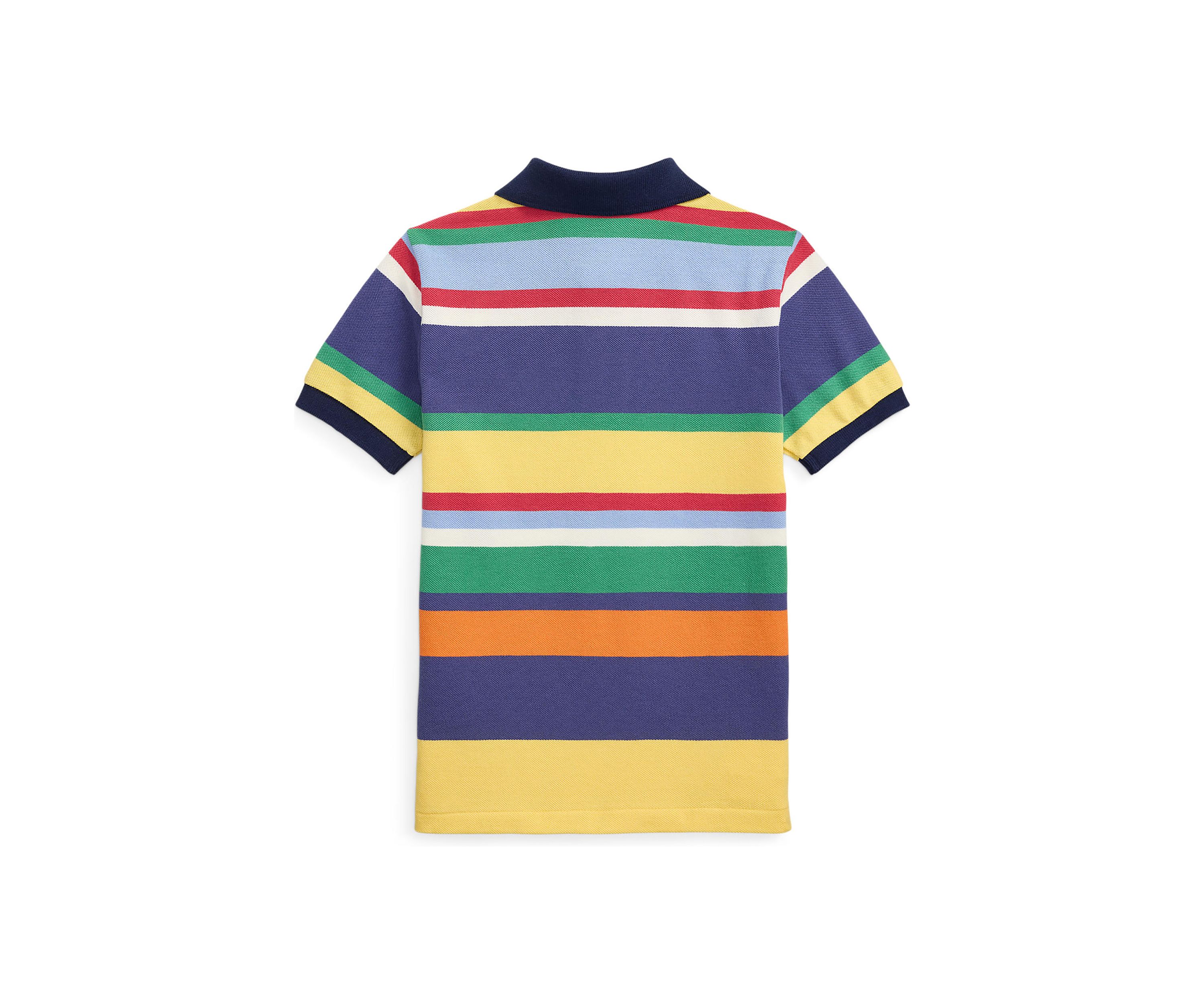 Boys 2-7 Striped Cotton Mesh Polo Shirt