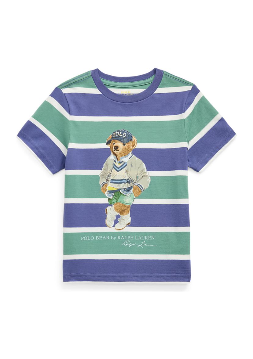 Boys 4-7 Polo Bear Striped Cotton Jersey T-Shirt
