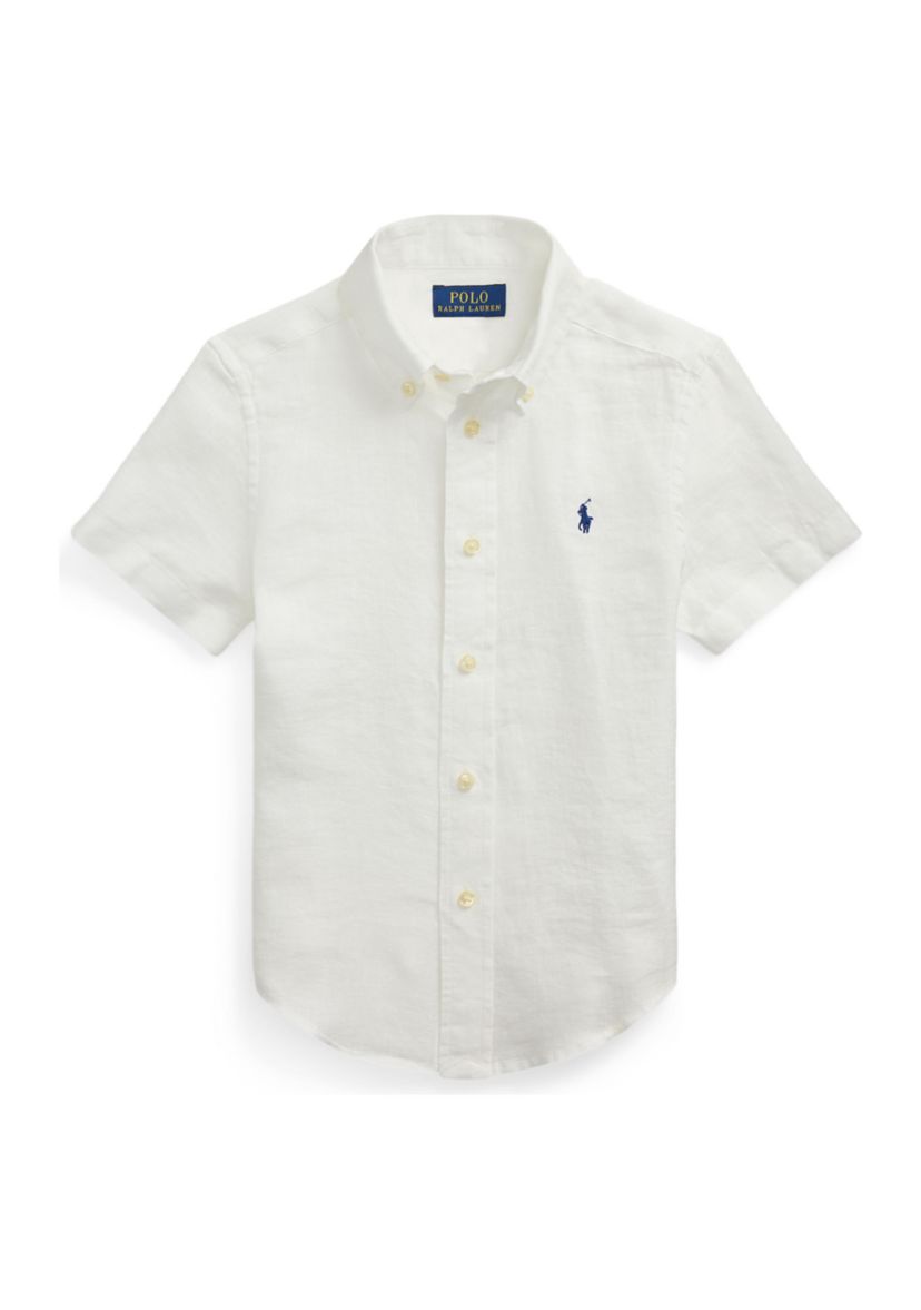 Boys 2-7 Linen Short Sleeve Shirt 
