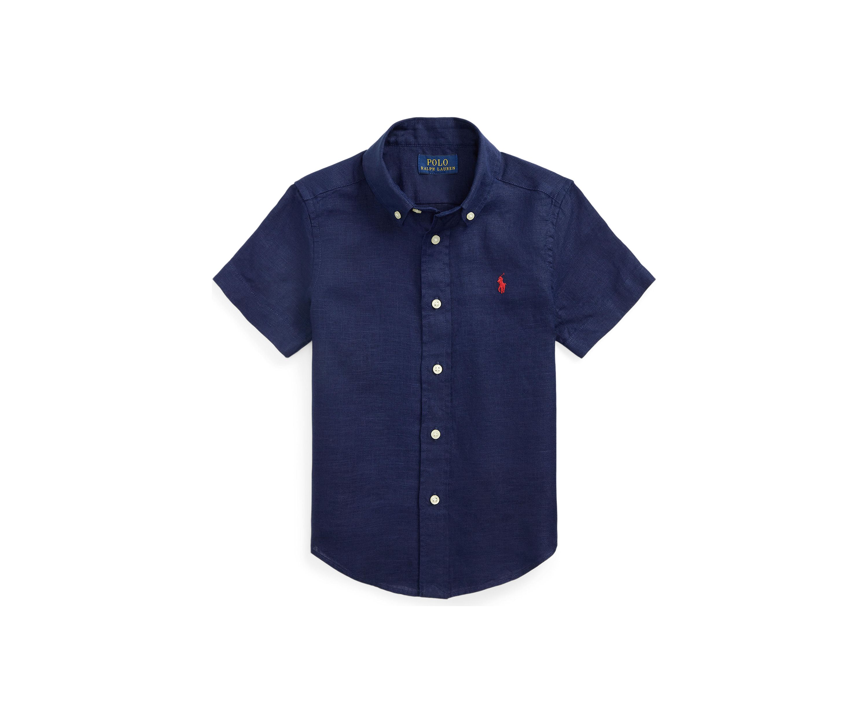 Boys 2-7 Linen Short Sleeve Shirt 