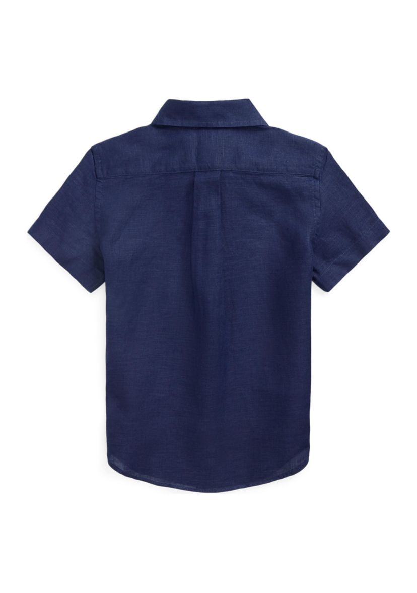 Boys 2-7 Linen Short Sleeve Shirt 