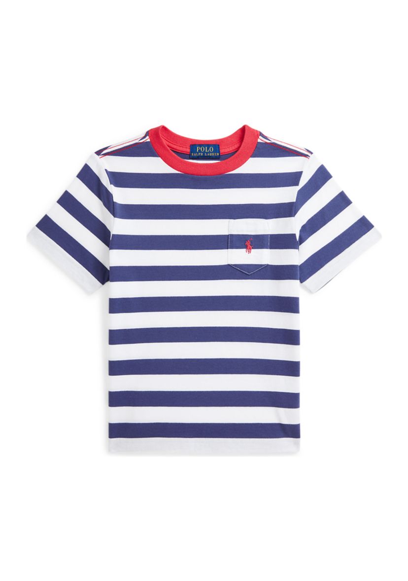 Boys 2-7 Striped Cotton Jersey Pocket Tee